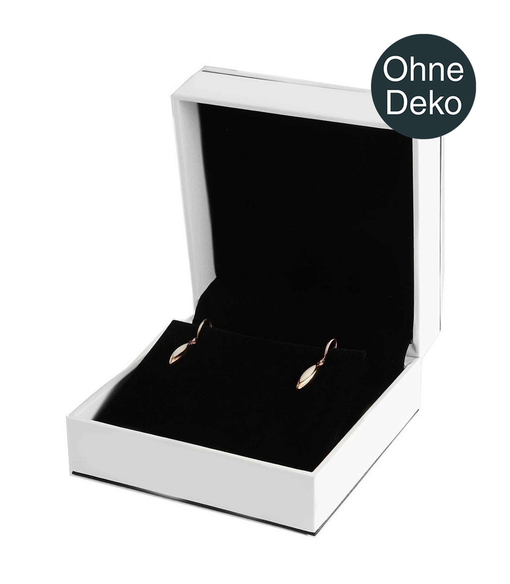 Just Schmuckverpackung Ohrringe, Maße: 9 x 6 x 4 cm, schwarz/ weiß