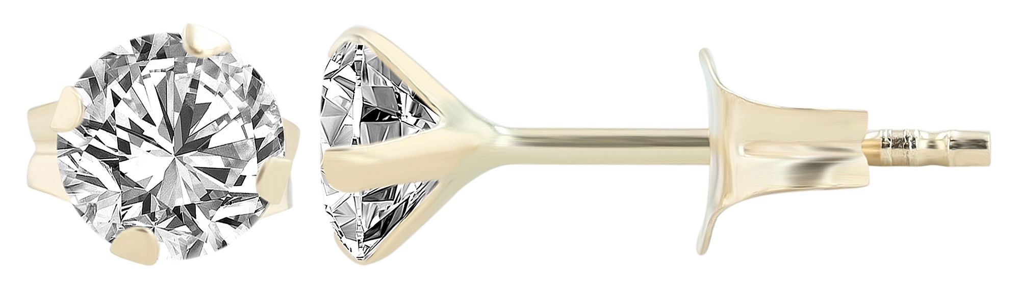 333/- Gold "Ariadne" Ohrstecker Ø 4 mm, Gelbgold, 8 Karat