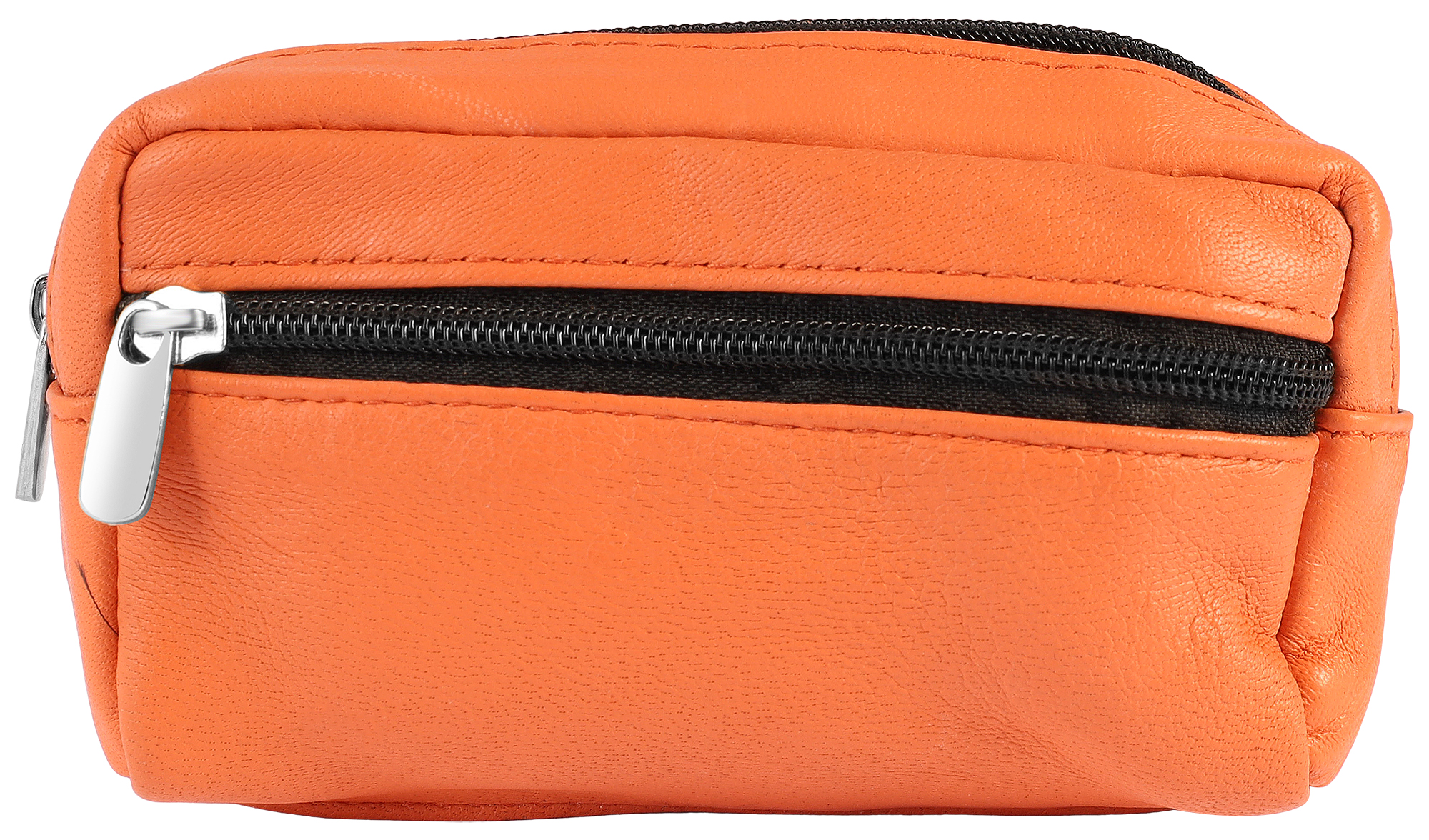 Excellanc Echtleder Schlüsseletui / Schlüsselbeutel, orange