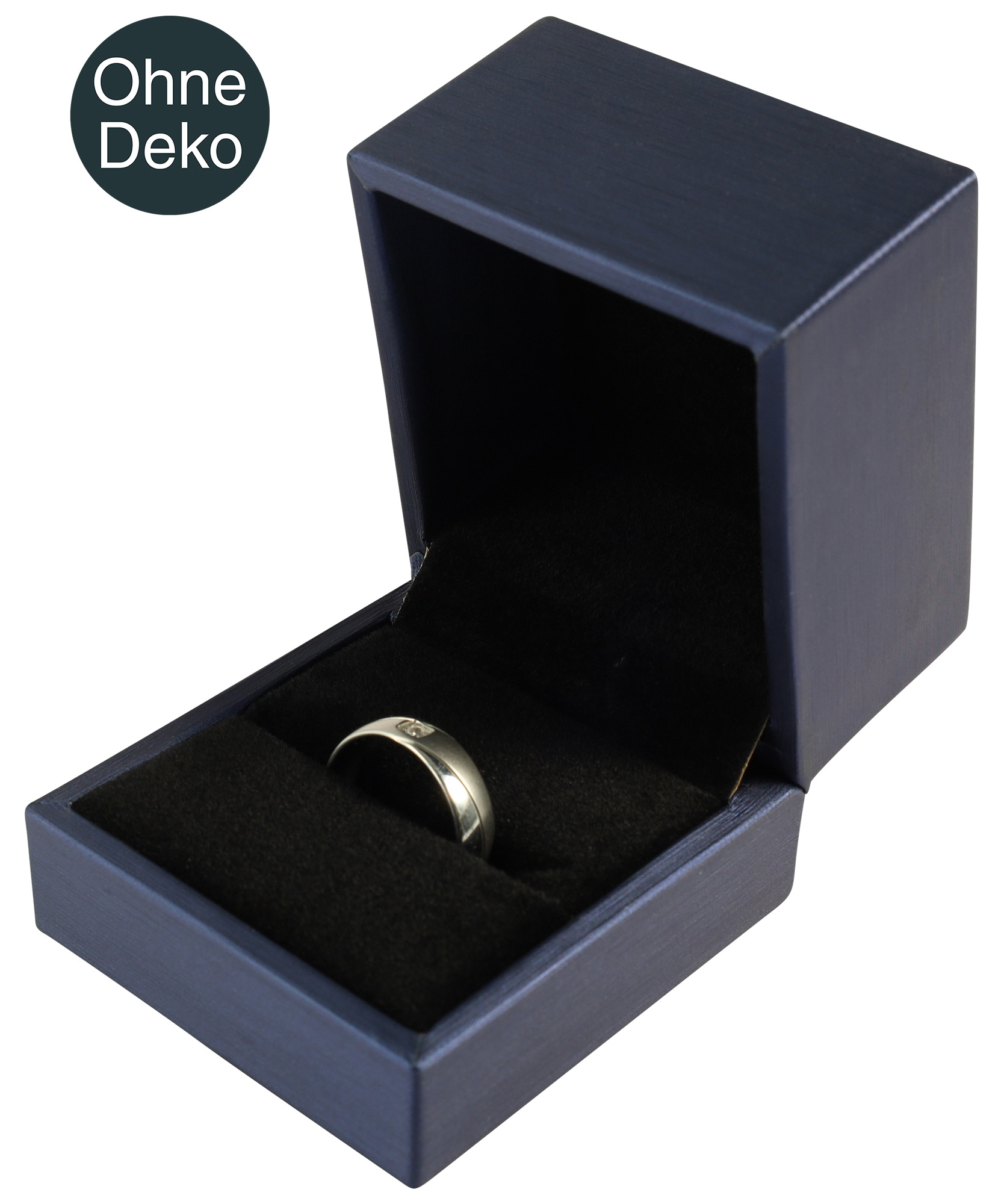Schmuckbox (Ring) 6 x 6,5 cm, Kunststoff, blau, VE10