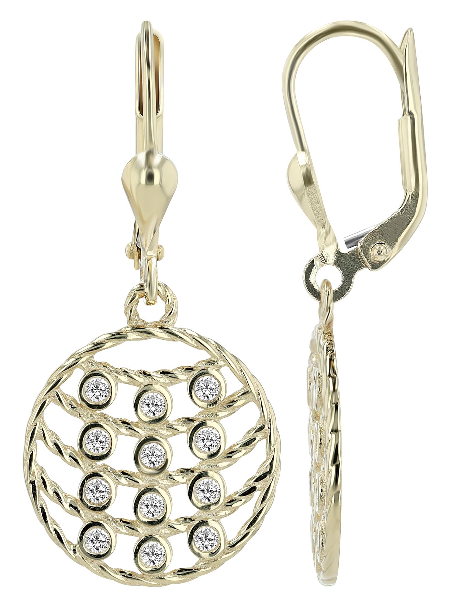 333/- Gold "Charis" Ohrschmuck, Gelbgold, 8 Karat