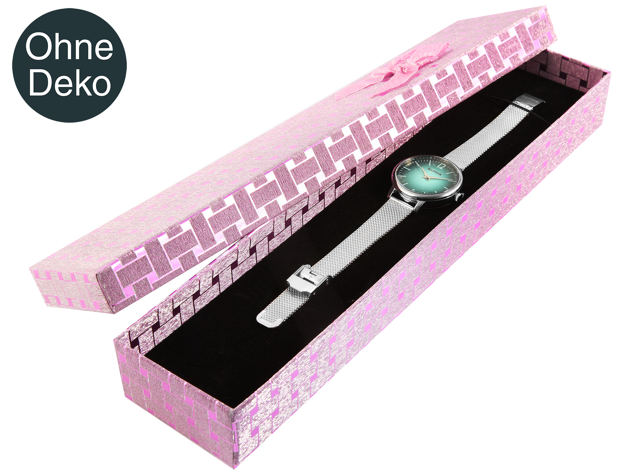 Horlogebox, karton, roze, PU 6, 30 cm x 6,5 cm x 3,5 cm