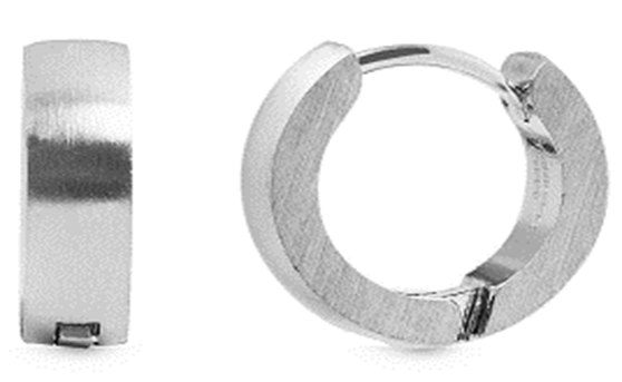 "Ingrid" Akzent Klappcreolen aus Titan