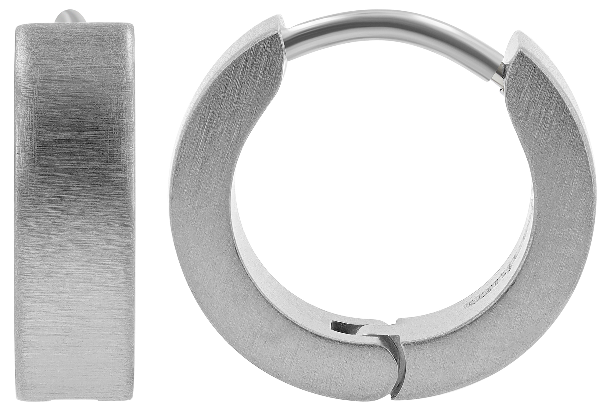 "Yanni" Titan Klapp-Creolen, silberfarben