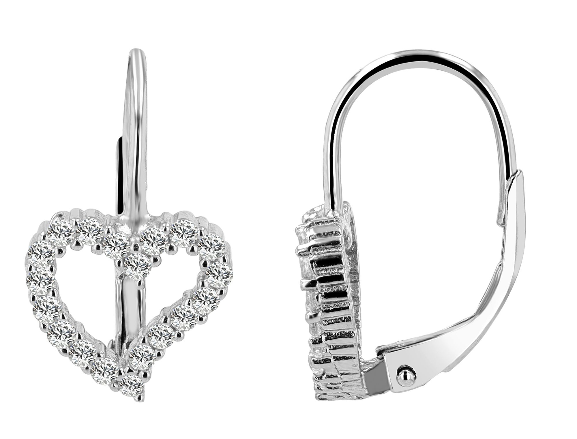 "Lioba" - Herz, Echt Silber Ohrhänger