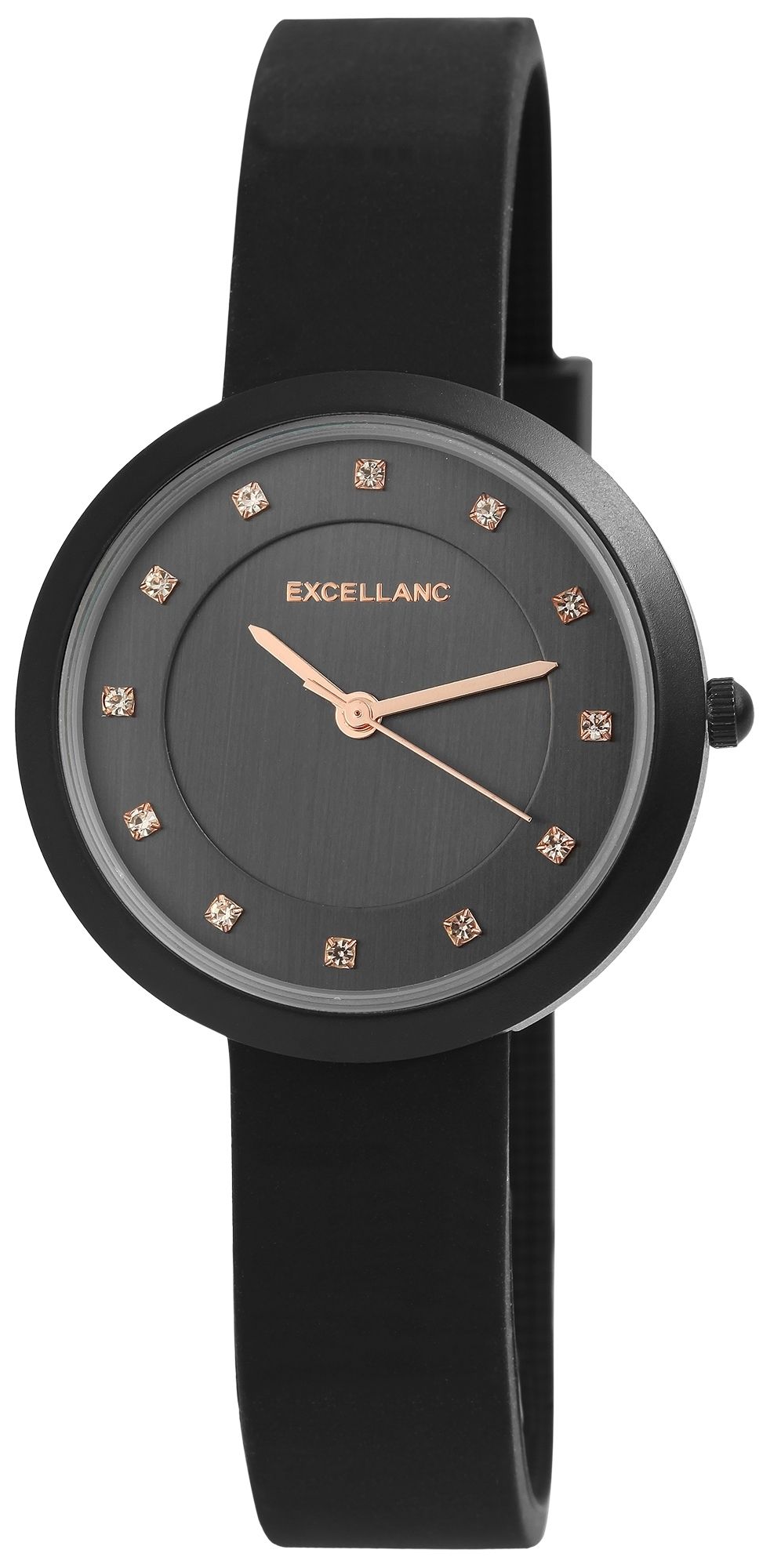 Excellanc Damenuhr mit  Silikonarmband