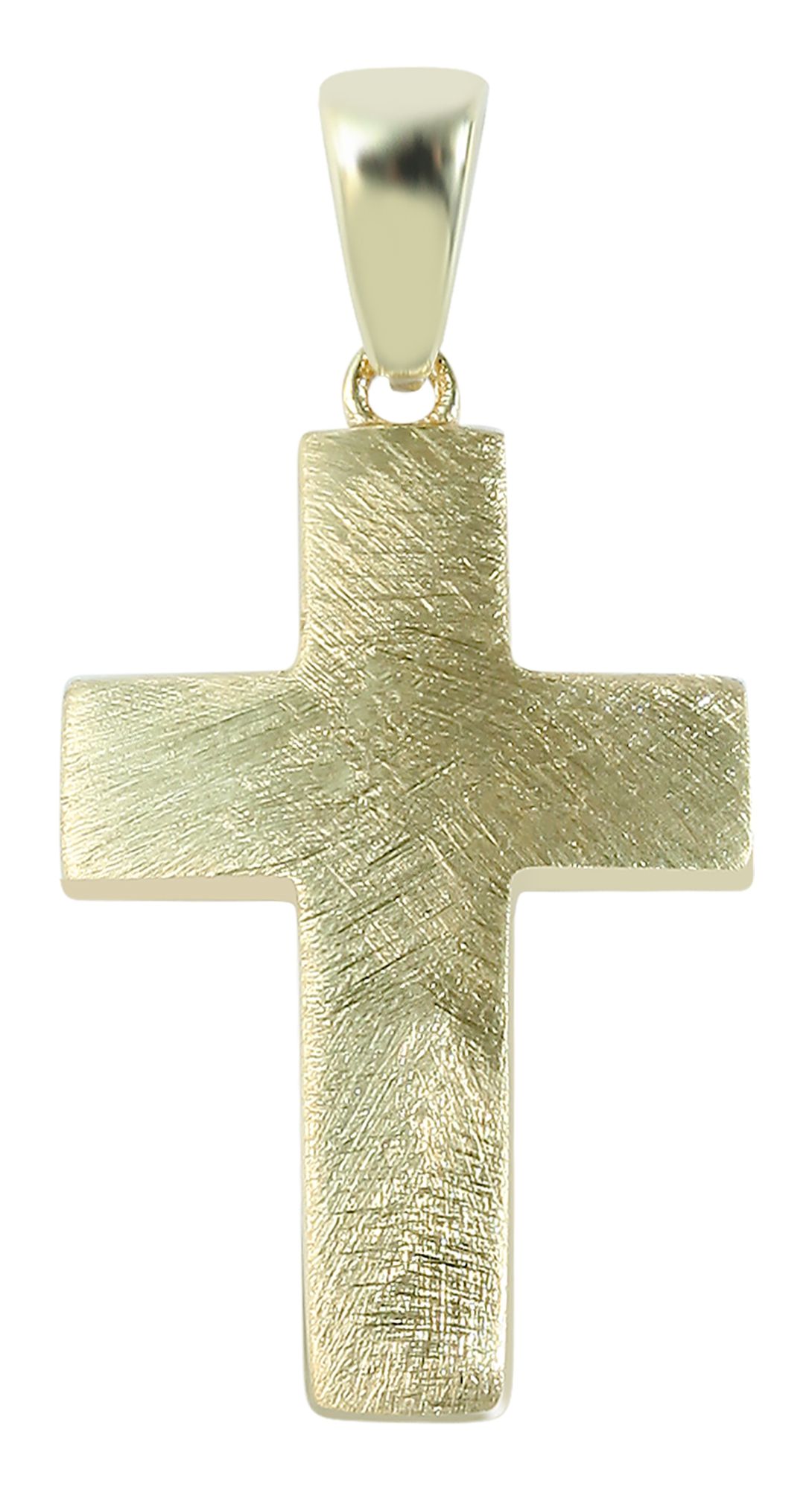 333/- Gold Anhänger "Andra" ohne Kette", Kreuz, eismatt, Gelbgold, 8 Karat