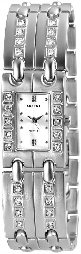 Akzent Damenuhr mit Metallarmband