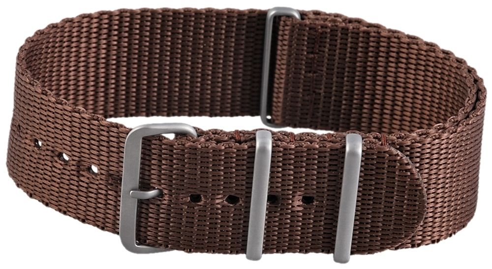 Nylon armband, 22 mm in bruin