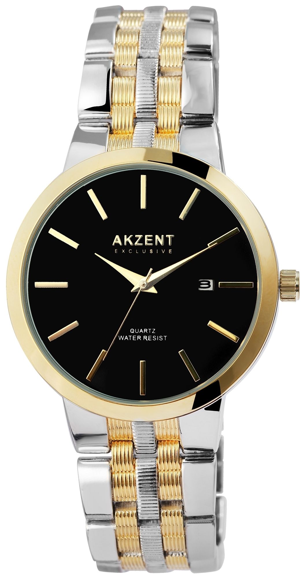 Akzent Exclusive Herrenarmbanduhr mit Metallband