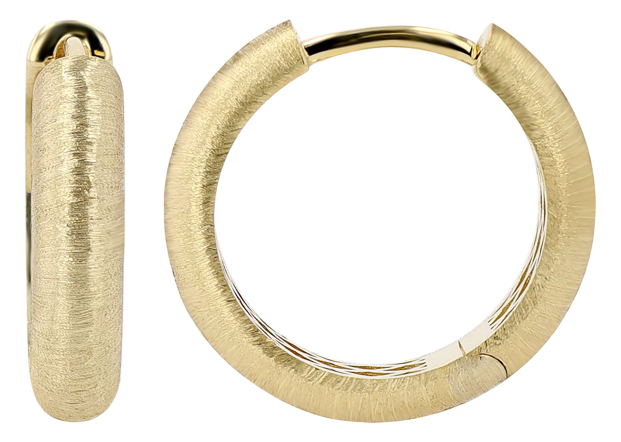 333er Gelbgold Creolen "Dalana", 8 Karat, Finish texturiert, Ø 13 mm