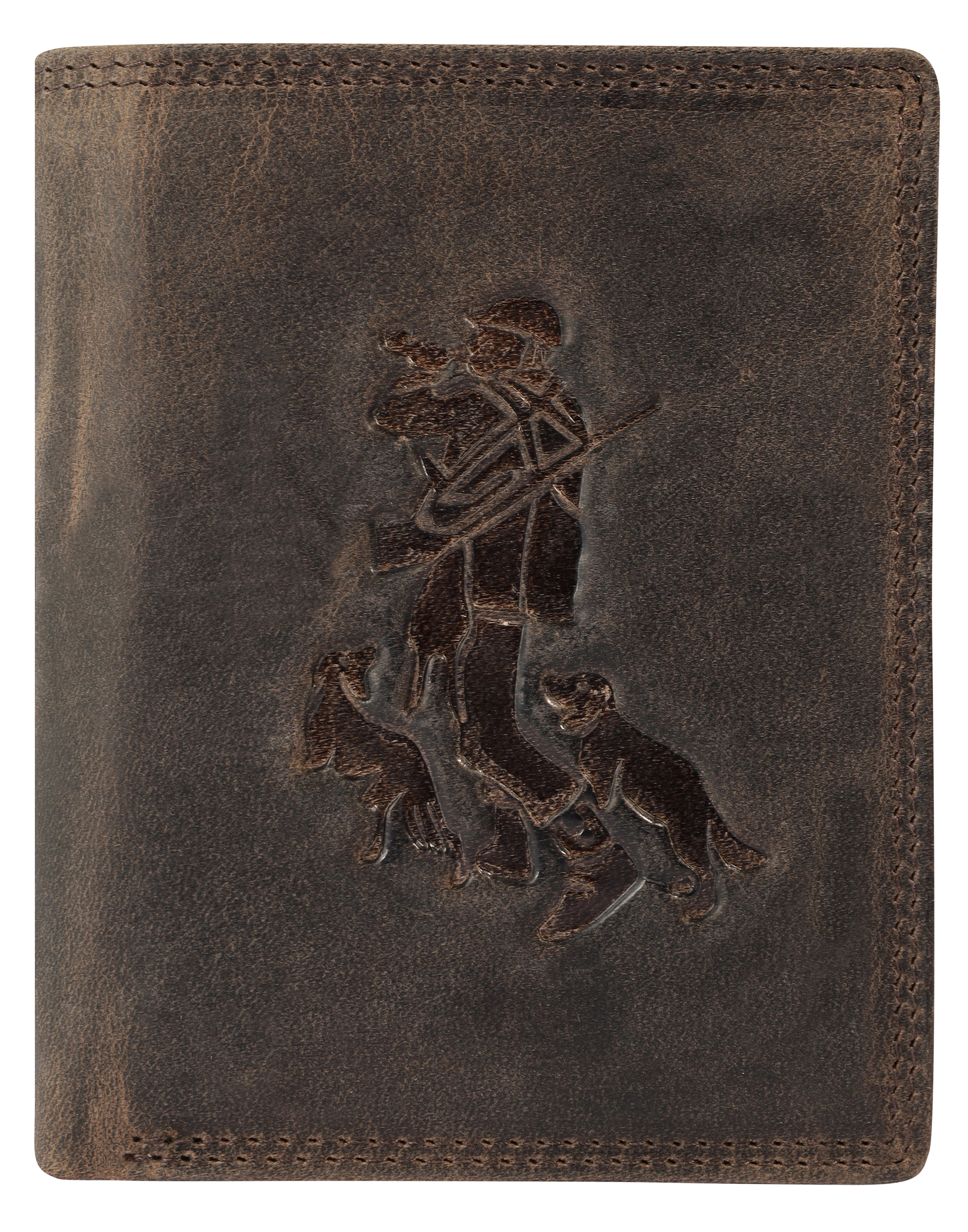 Akzent Geldbörse, RFID, Hochformat, Jäger, dunkelbraun