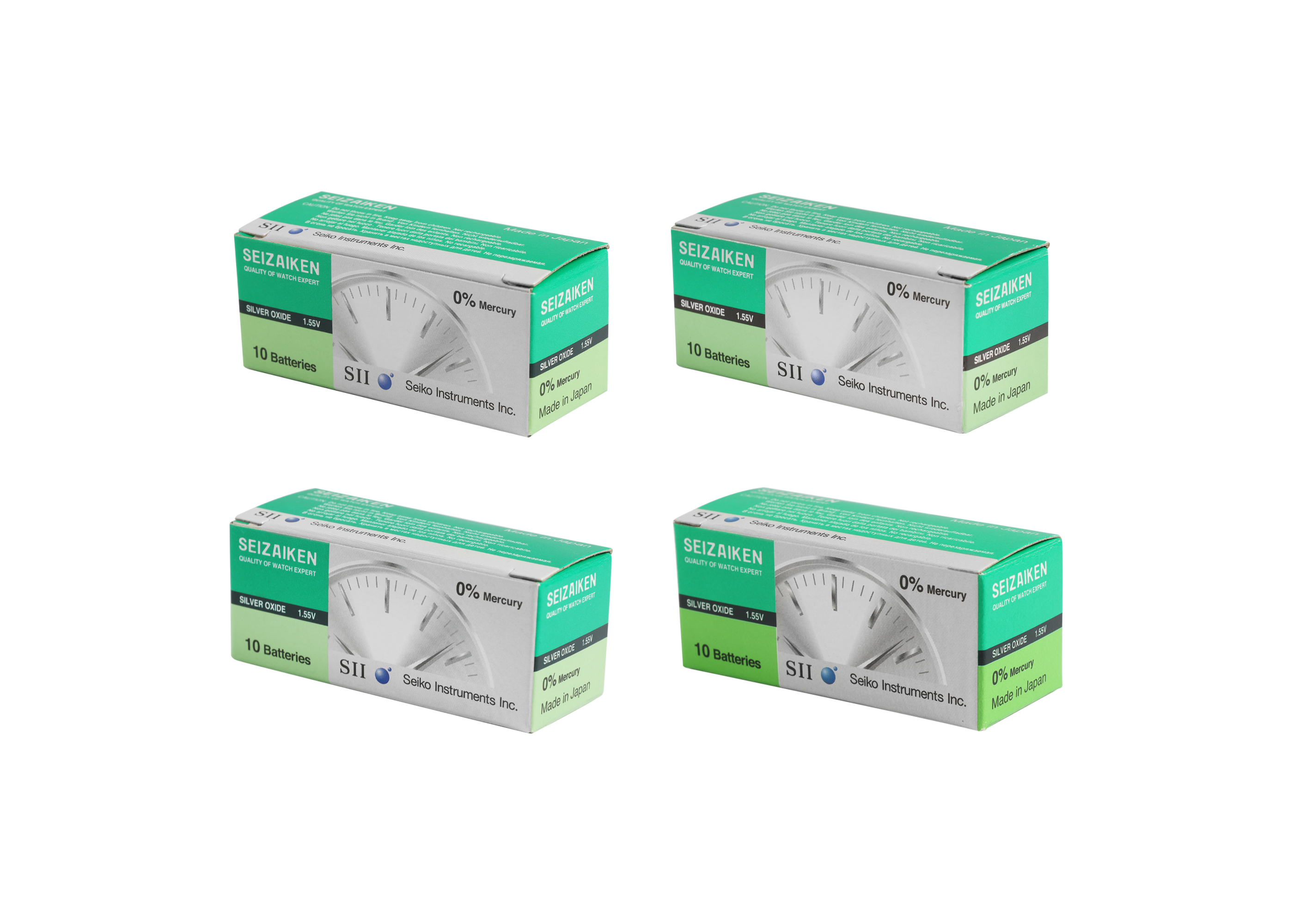 Seizaiken knoopcellen, 0% kwik, verpakking bevat 10 stuks