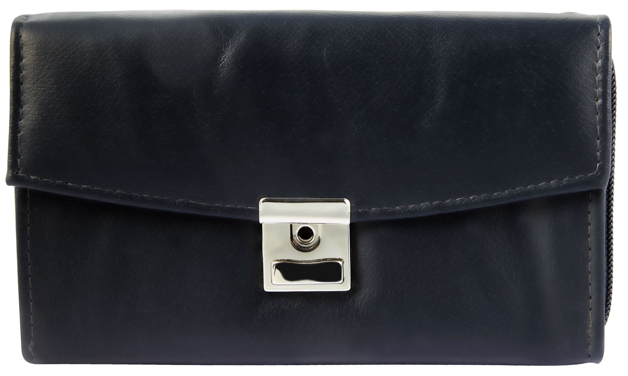 Akzent kelnerportemonnee van imitatieleer in donkerblauw