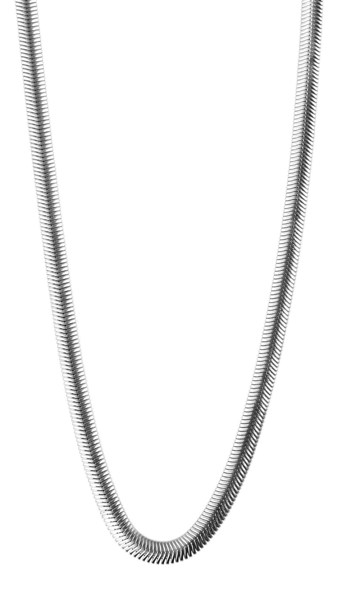 "Silviani", Akzent Edelstahl Flachschlangenkette, Länge 42 cm