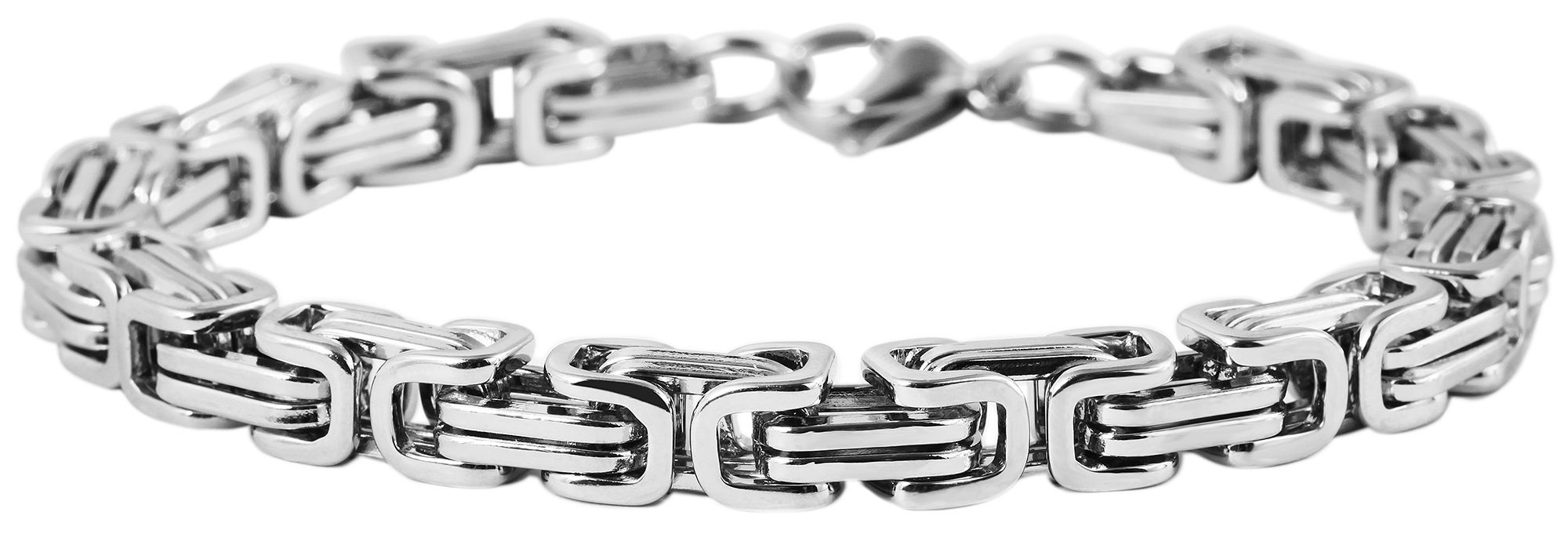 Raptor Königskettenarmband, silberfarben, Stärke 6 mm, Länge 19 cm