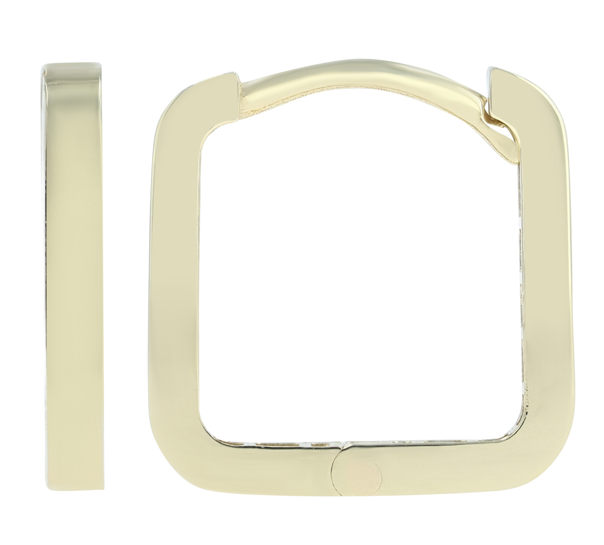 333/- Gold eckige Creolen "Ganna" 13,5 x 13 mm, 8 Karat, Gelbgold