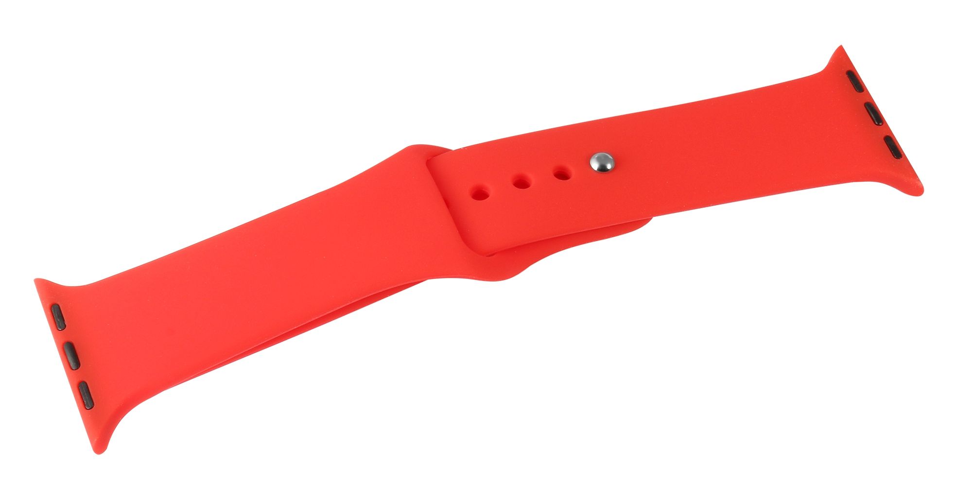 Siliconen bandje voor slimme horloges, compatibel met Apple Watch met kastmaat 38, 40 &amp; 41 mm, rood