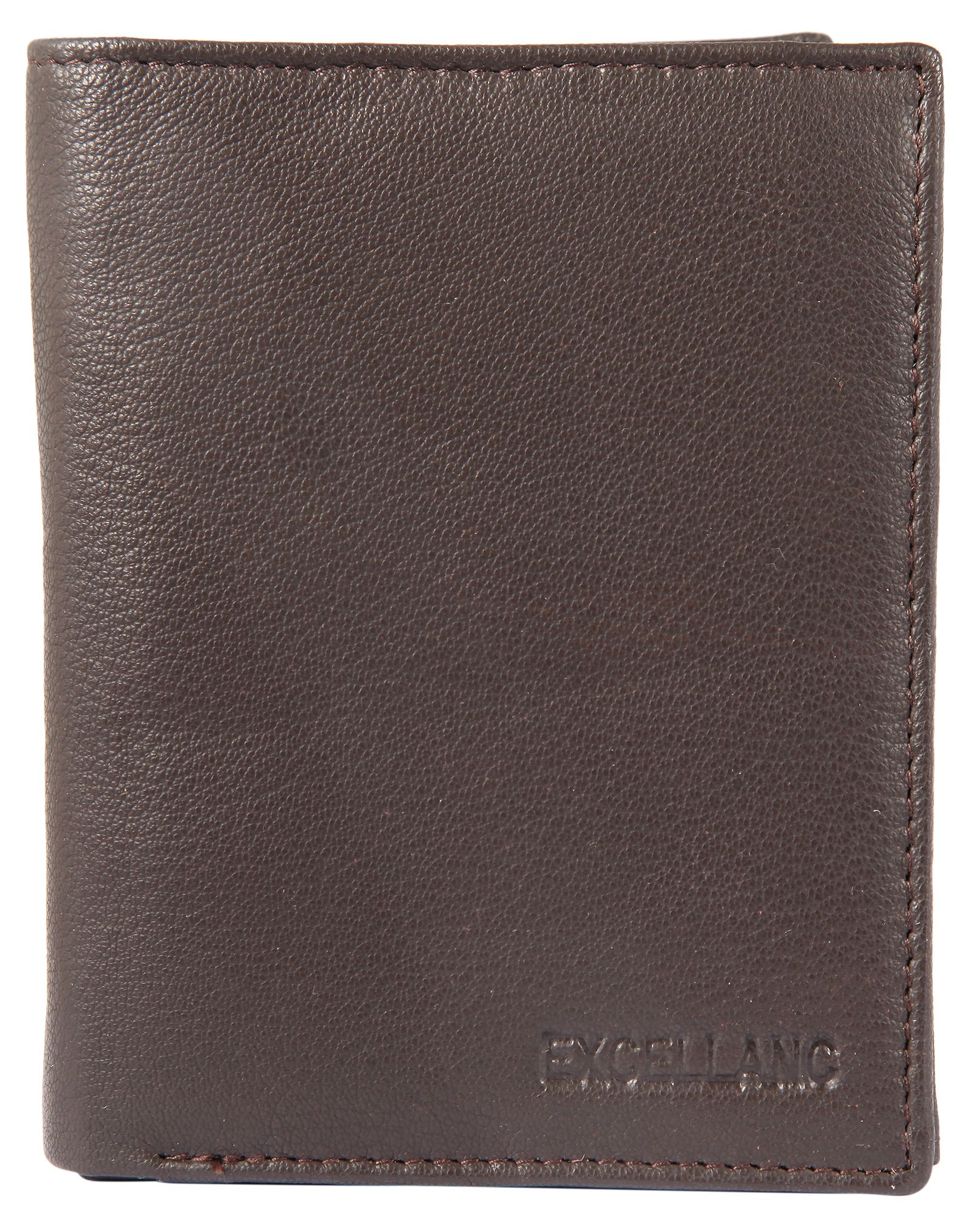 Excellanc Echtleder Geldbörse, Hochformat, braun