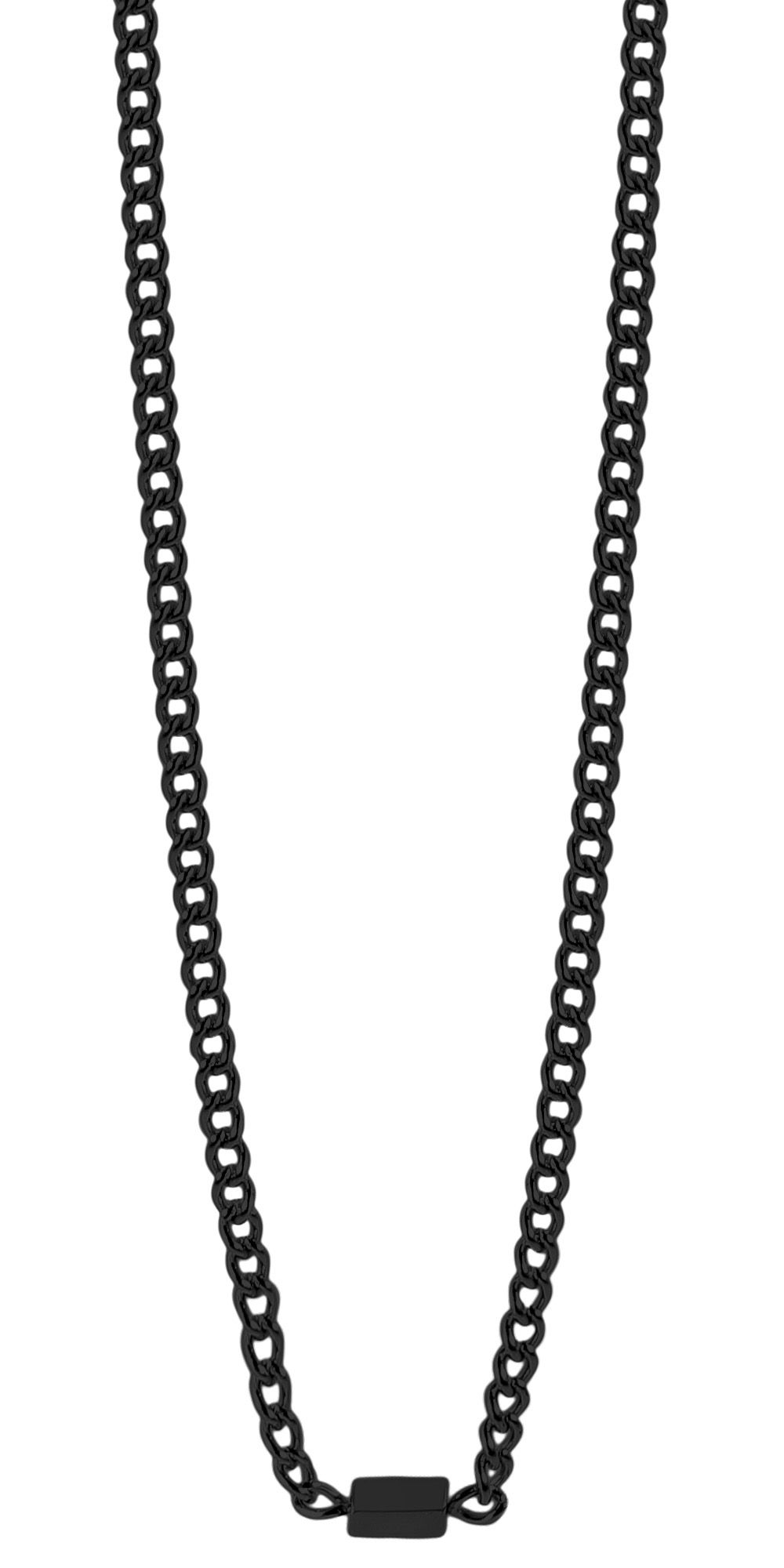 Accent stoepketting van roestvrij staal, geïoniseerd, zwart