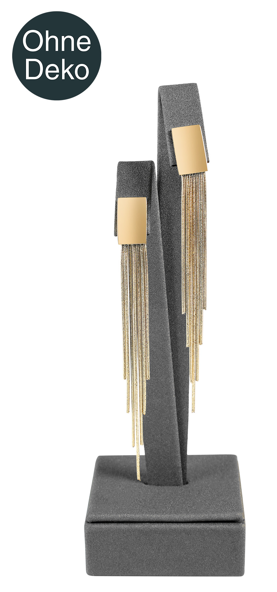 Aufsteller für Ohrringe, Kunststoff/Metall, grau