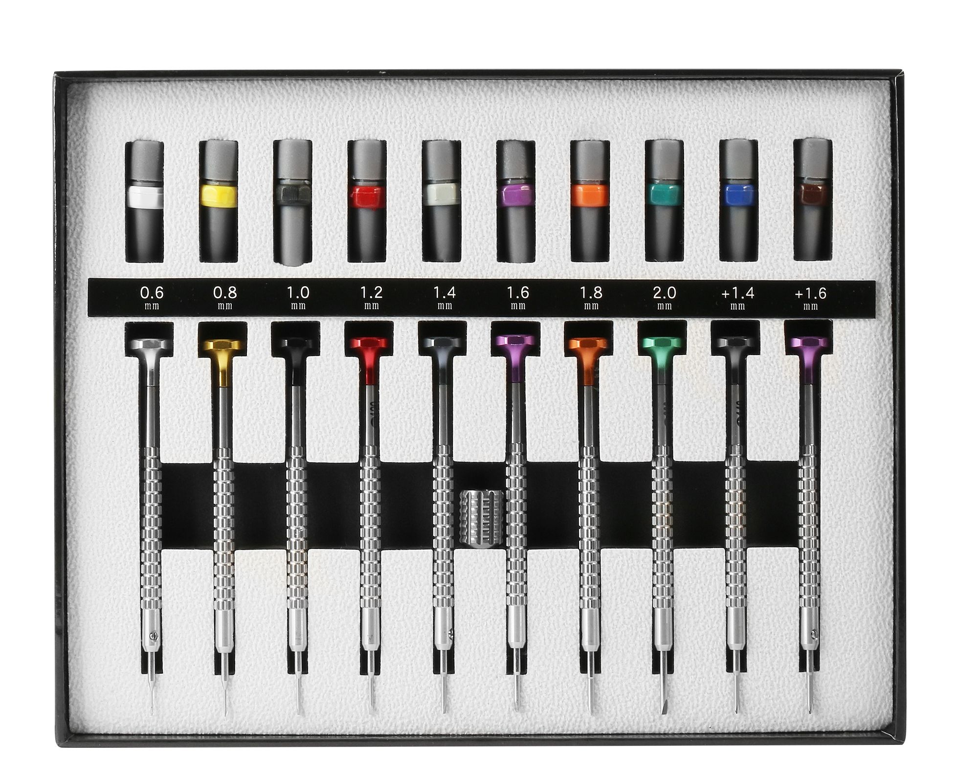 Uhrmacher Schraubendreher Set, 10 Stück, 0,6 - 1,6 mm