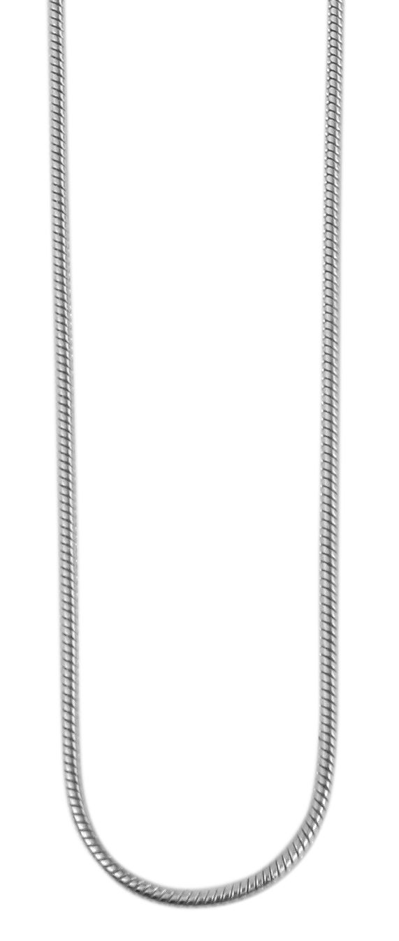 "Tajana", Akzent Schlangenkette, Edelstahl, silberfarben, Länge 40 cm