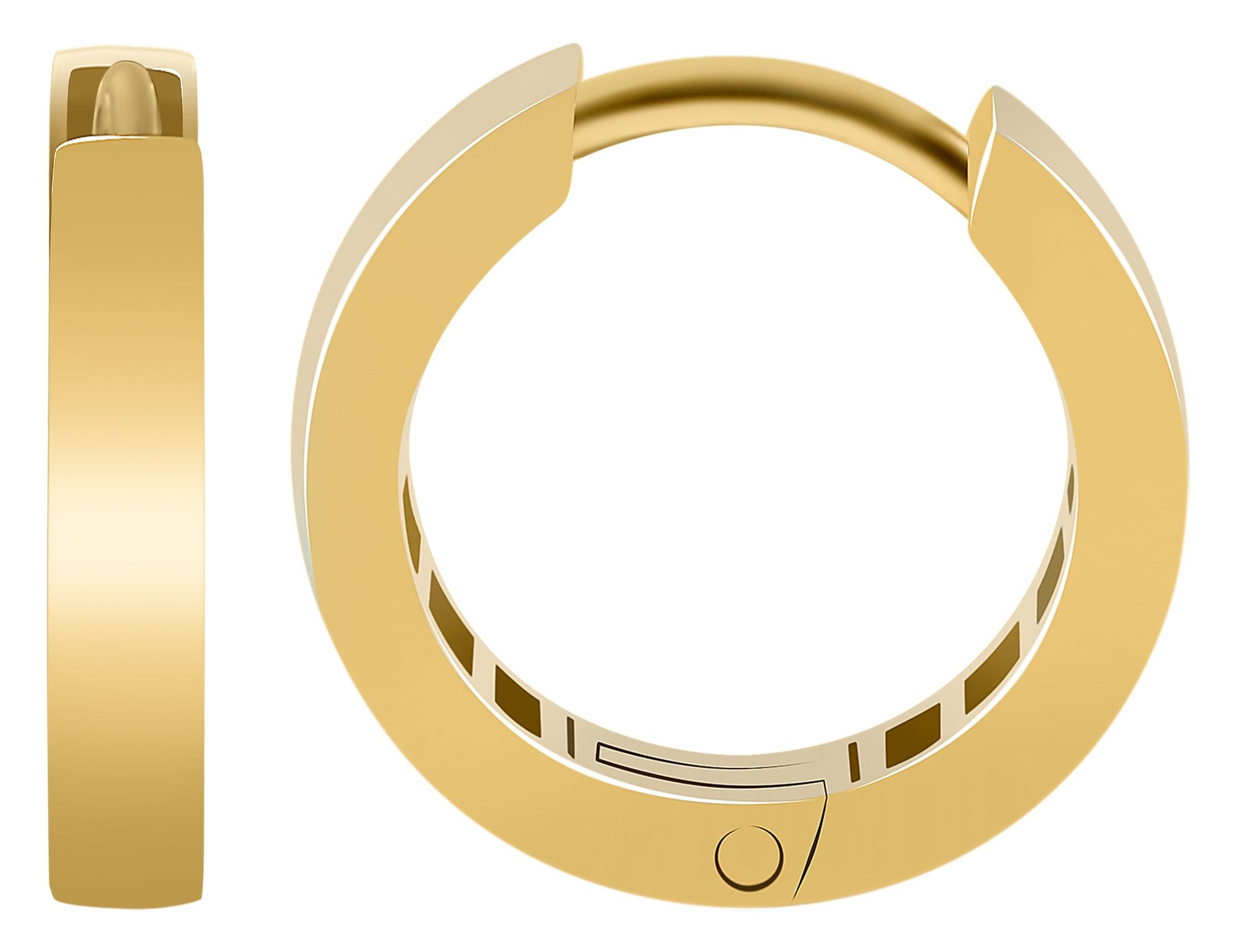 333/- Gold "Caria" Klapp-Creolen, Gelbgold, 8 Karat