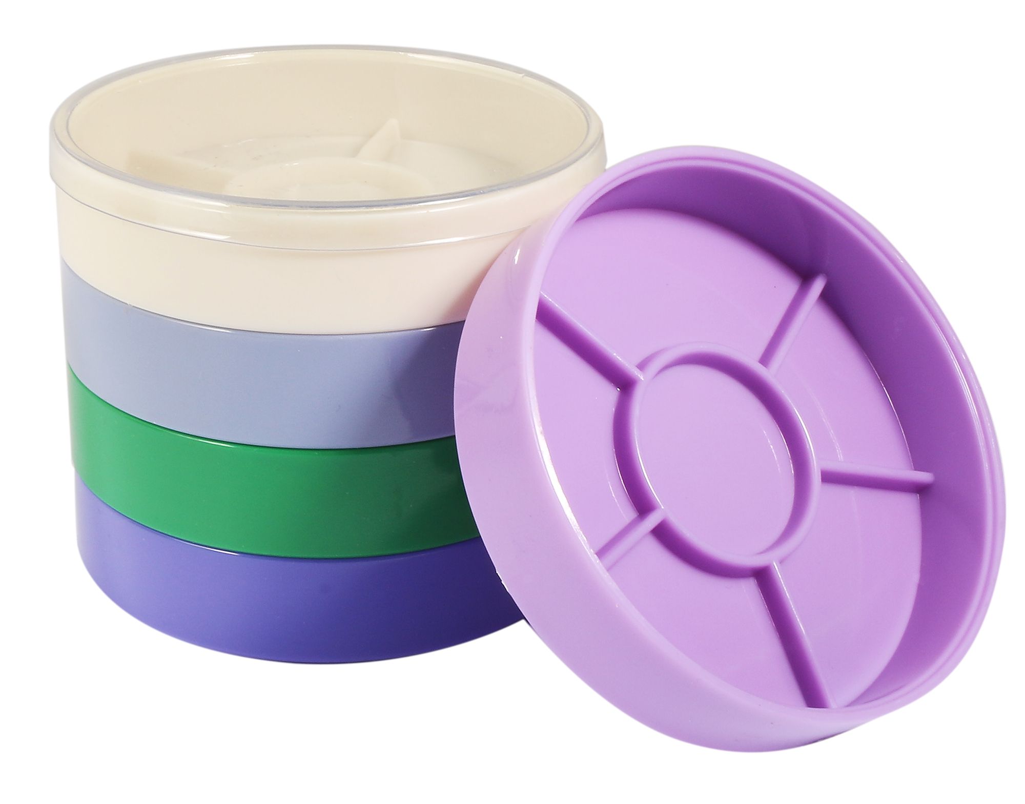 Opbergdoos, 5 niveaus, kunststof, veelkleurig, Ø 8,5 cm / 9 cm