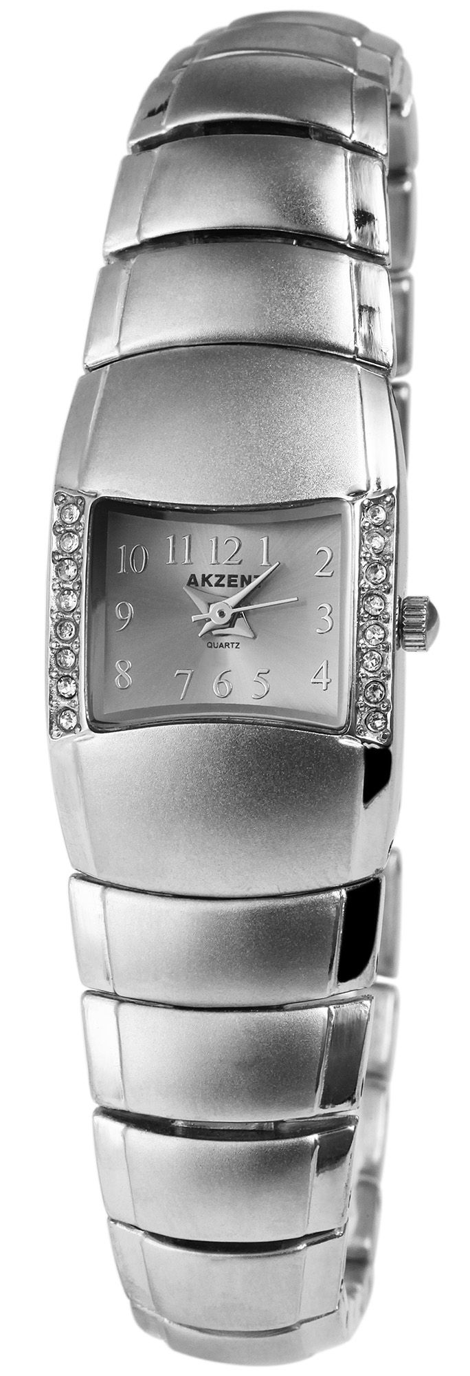 Accent dameshorloge met metalen armband