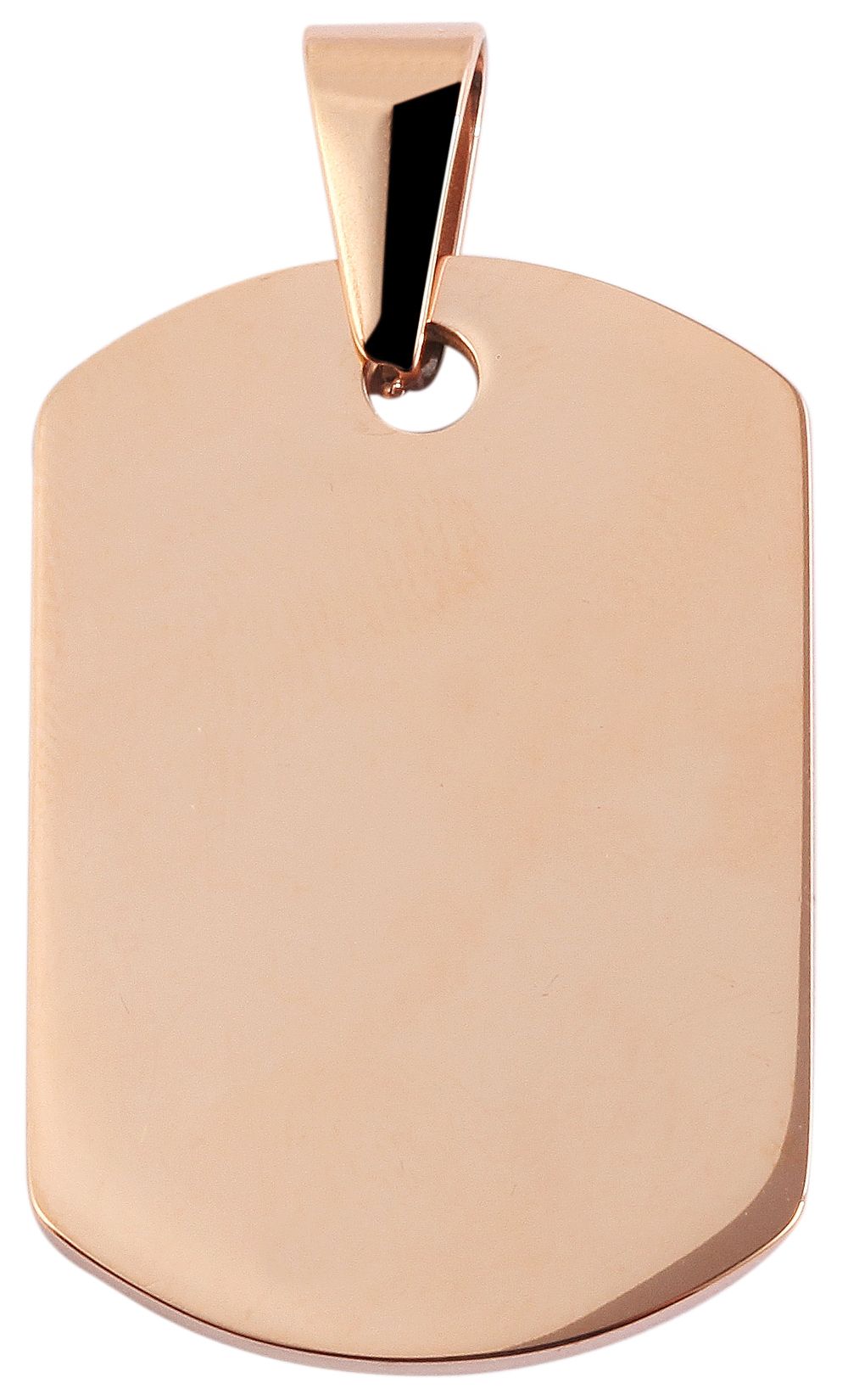 "Akino" roestvrijstalen graveerhanger, roségoudkleurig