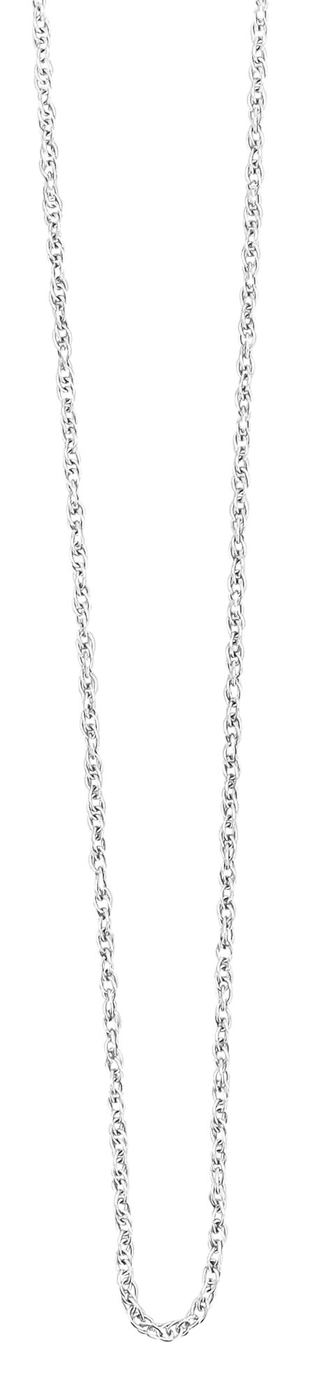 Akzent roestvrijstalen dameskoordketting, lengte: 40 cm / dikte: 2 mm