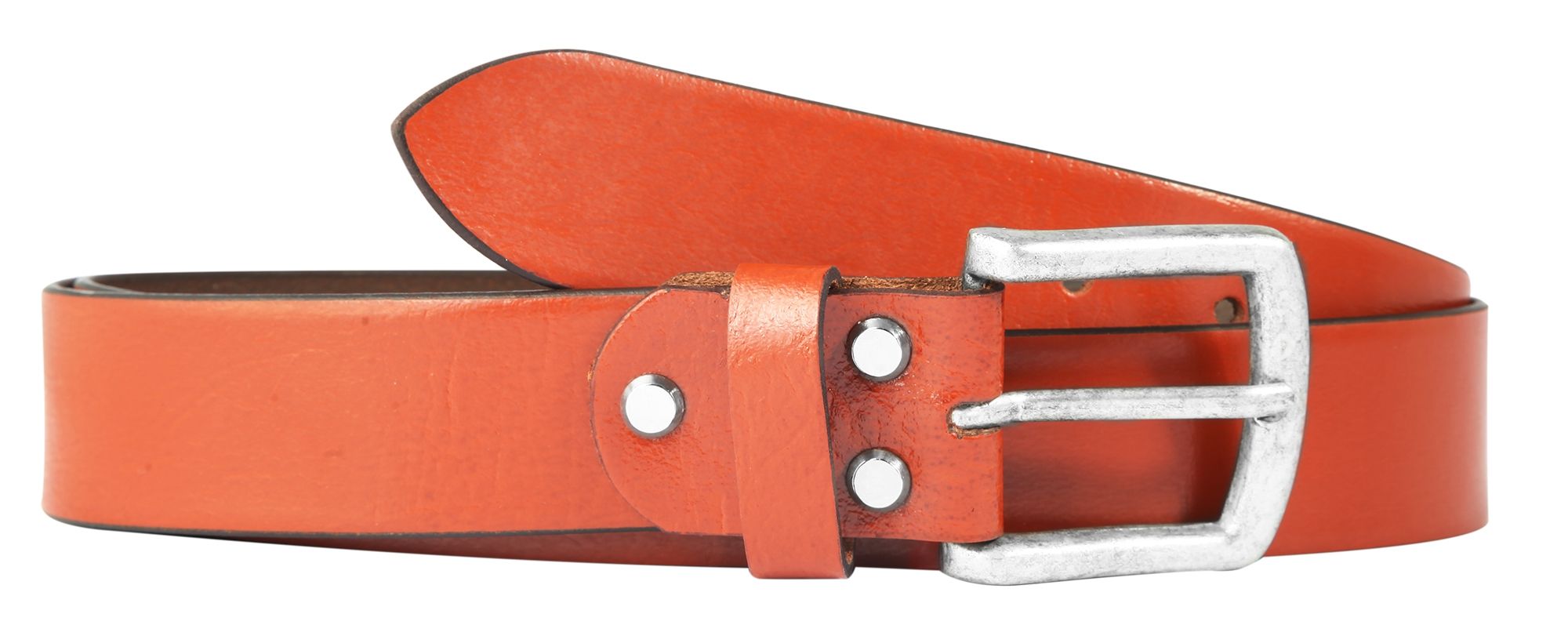 Leonardo Verrelli Echtleder Gürtel, kürzbar, cognac, 100 cm