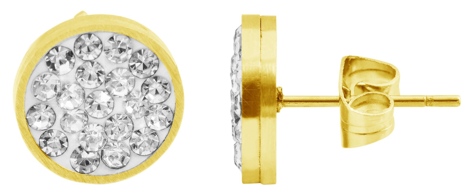 "Ciara" accent oorbellen van roestvrij staal, goudkleurig