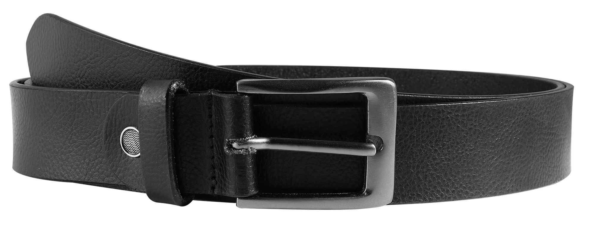 Leonardo Verrelli Echtleder Gürtel, kürzbar, schwarz, 2. Wahl (Schließendesign sortiert), 110 cm