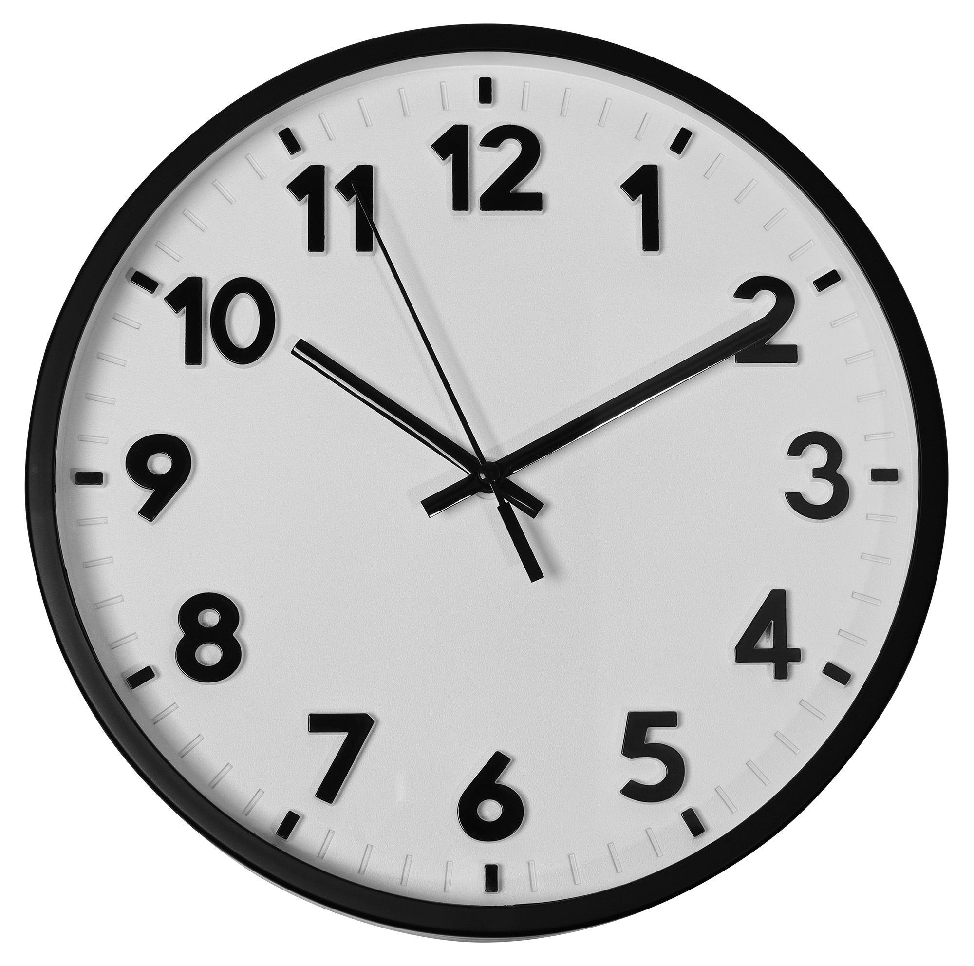 Wandklok - Ø 25.6 cm, zwart/wit