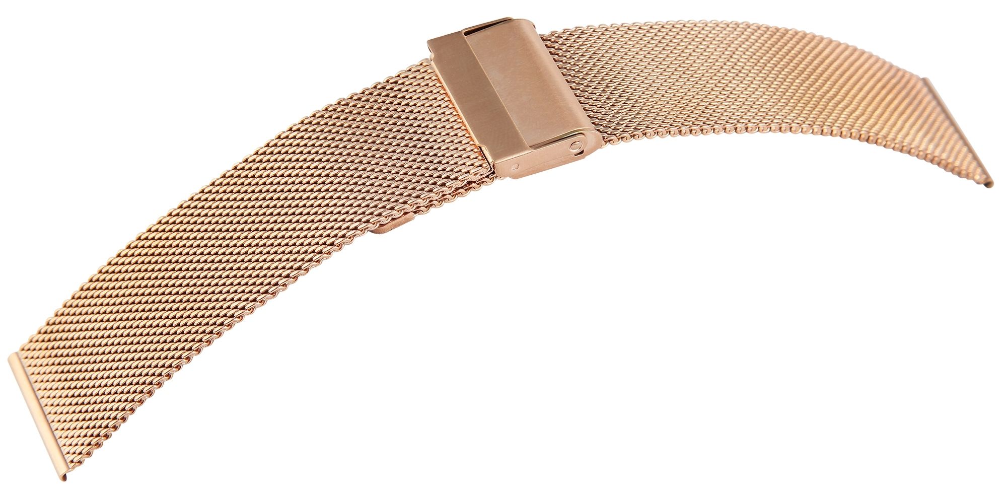 Edelstahl-Milanesearmband, roségoldfarben, 24 mm