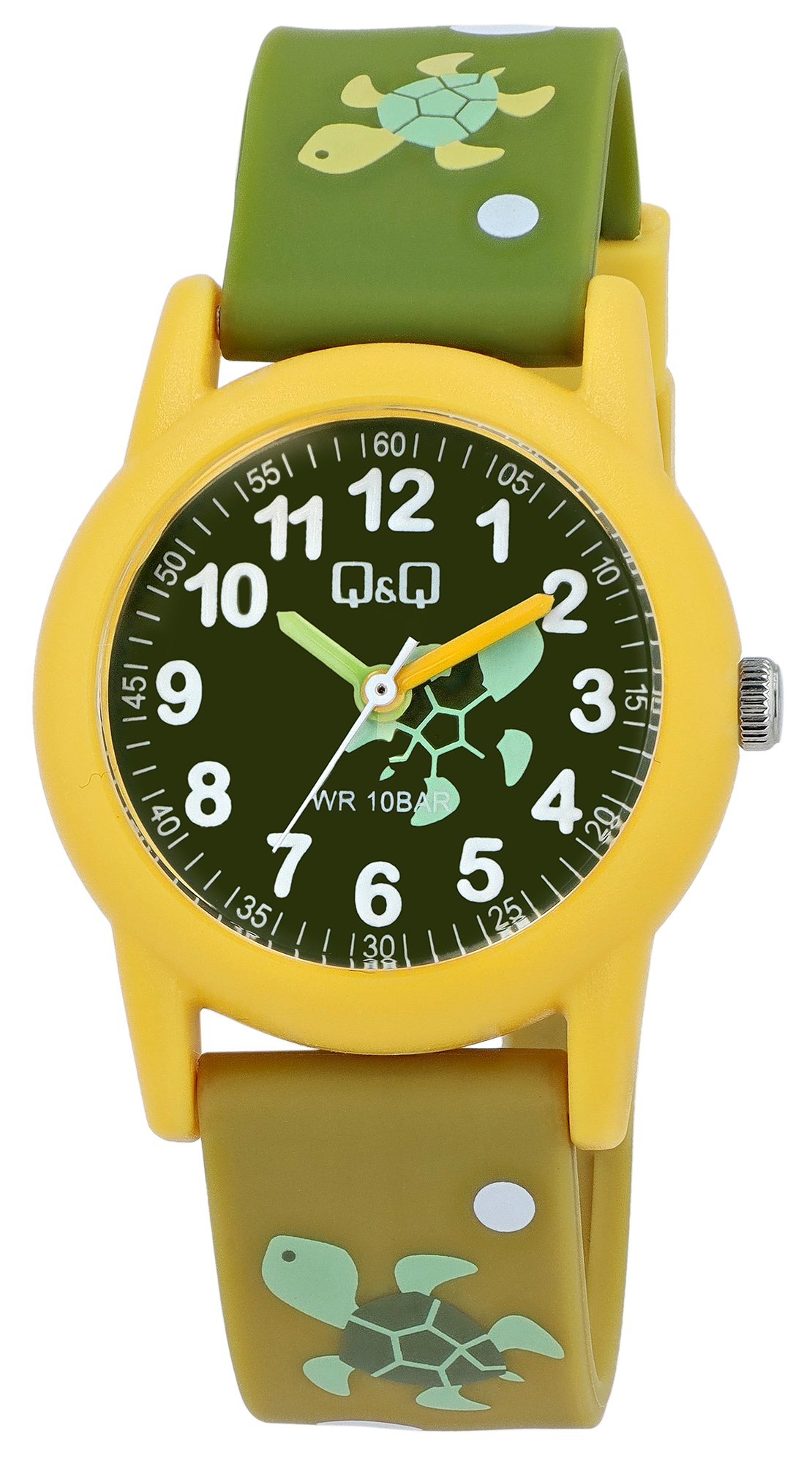 Q&amp;Q kinderhorloge "Turtle", kunststof band, 10 ATM