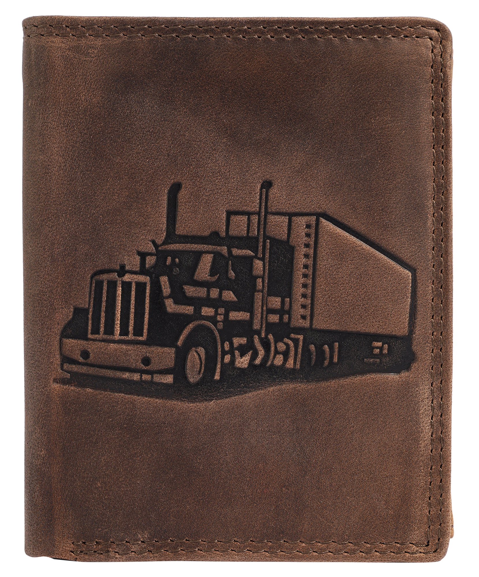 Akzent portemonnee, RFID, staand formaat, vrachtwagen, bruin