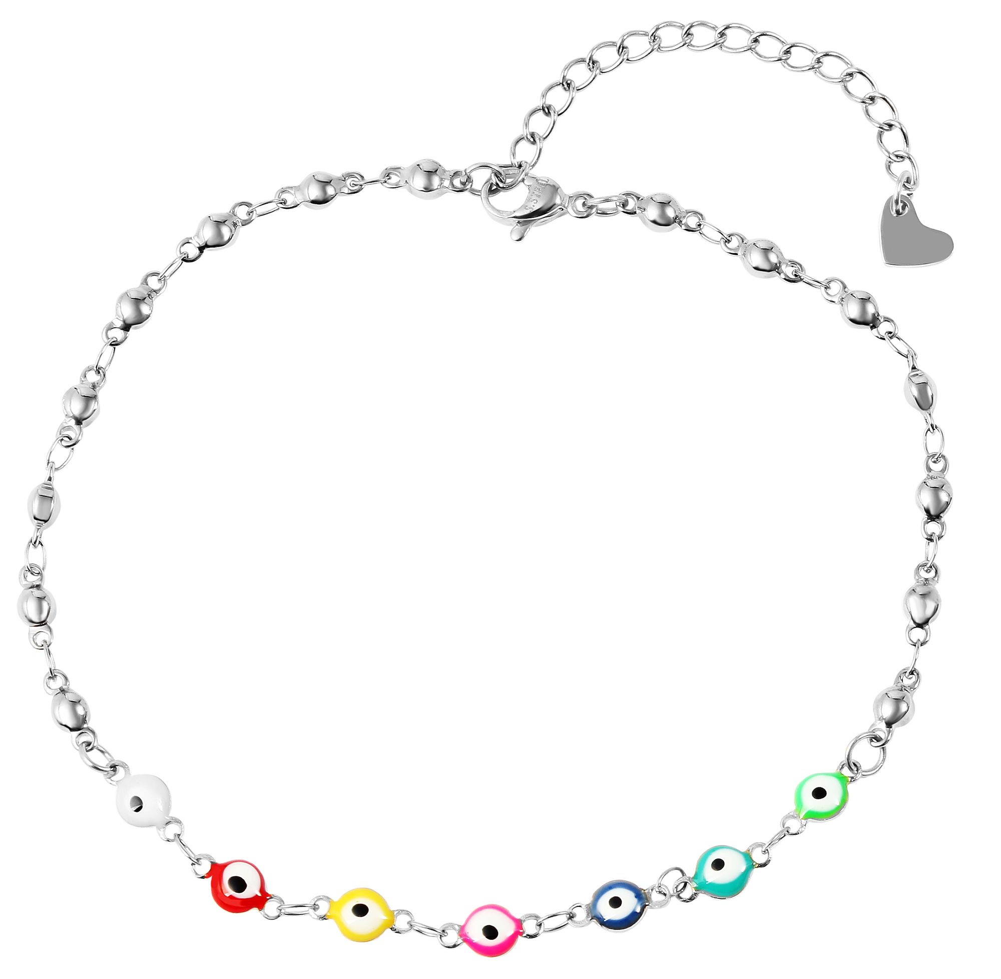 Accent enkelbandje "Tanja" van roestvrij staal, zilverkleurig