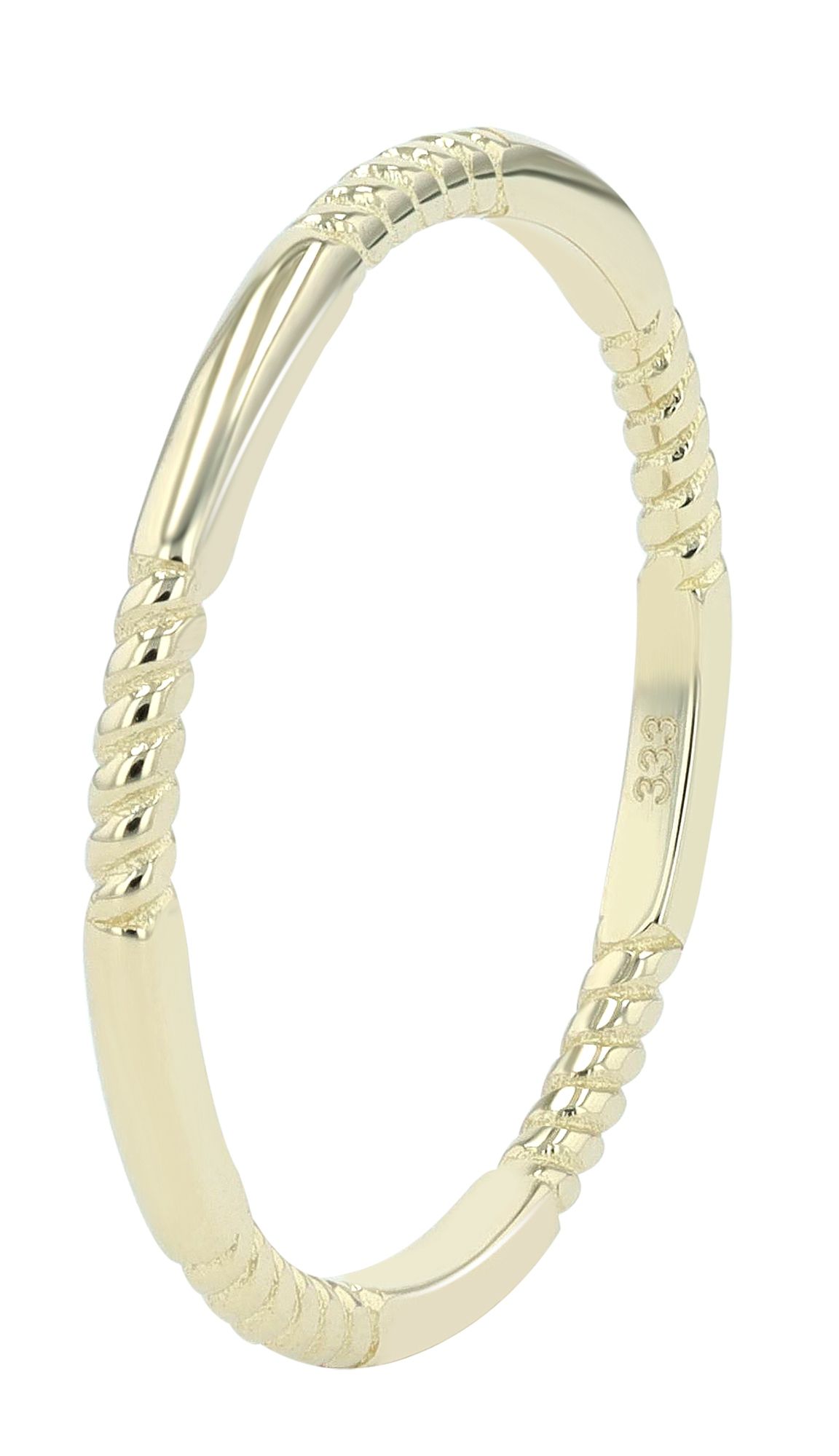 333/- Gold Ring "Mehdi", 8 Karat, Goldfarbig, Gr. 60