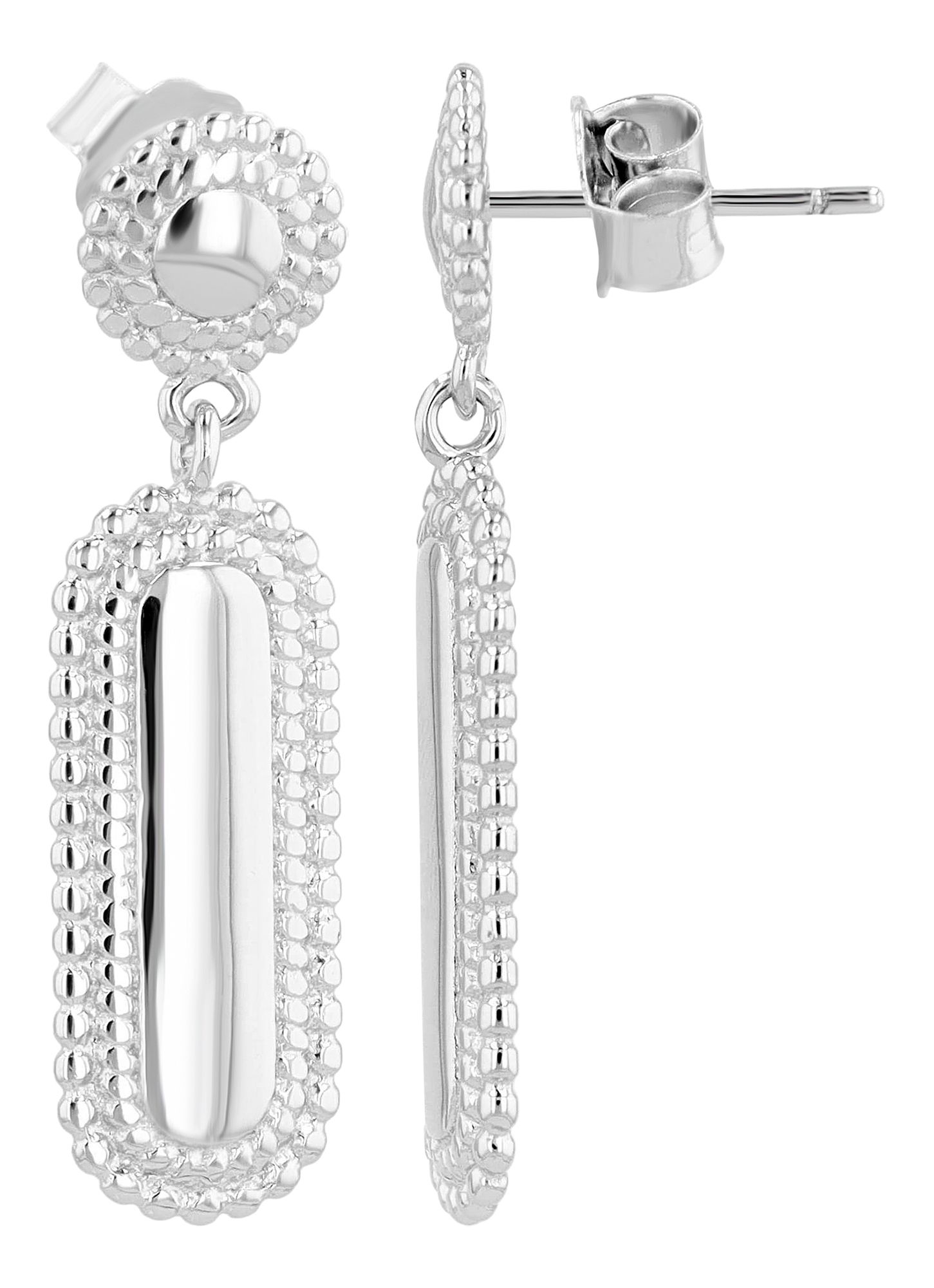 "Kiana" 925/- echt zilveren oorbellen, zilverkleurig gerhodineerd