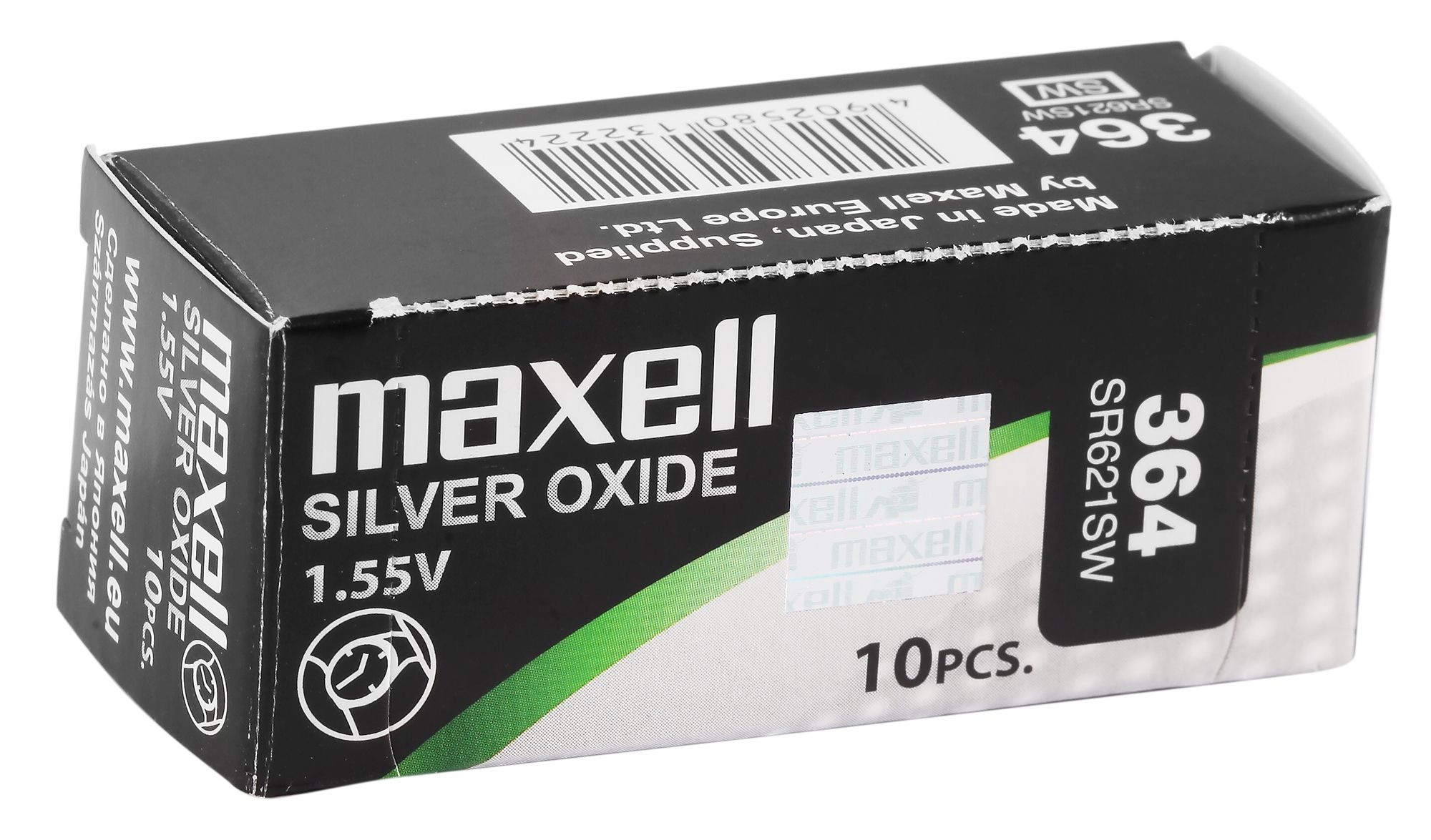 MAXELL Knopfzellen, 0% Quecksilber, Verpackungsinhalt 10 Stück, 364