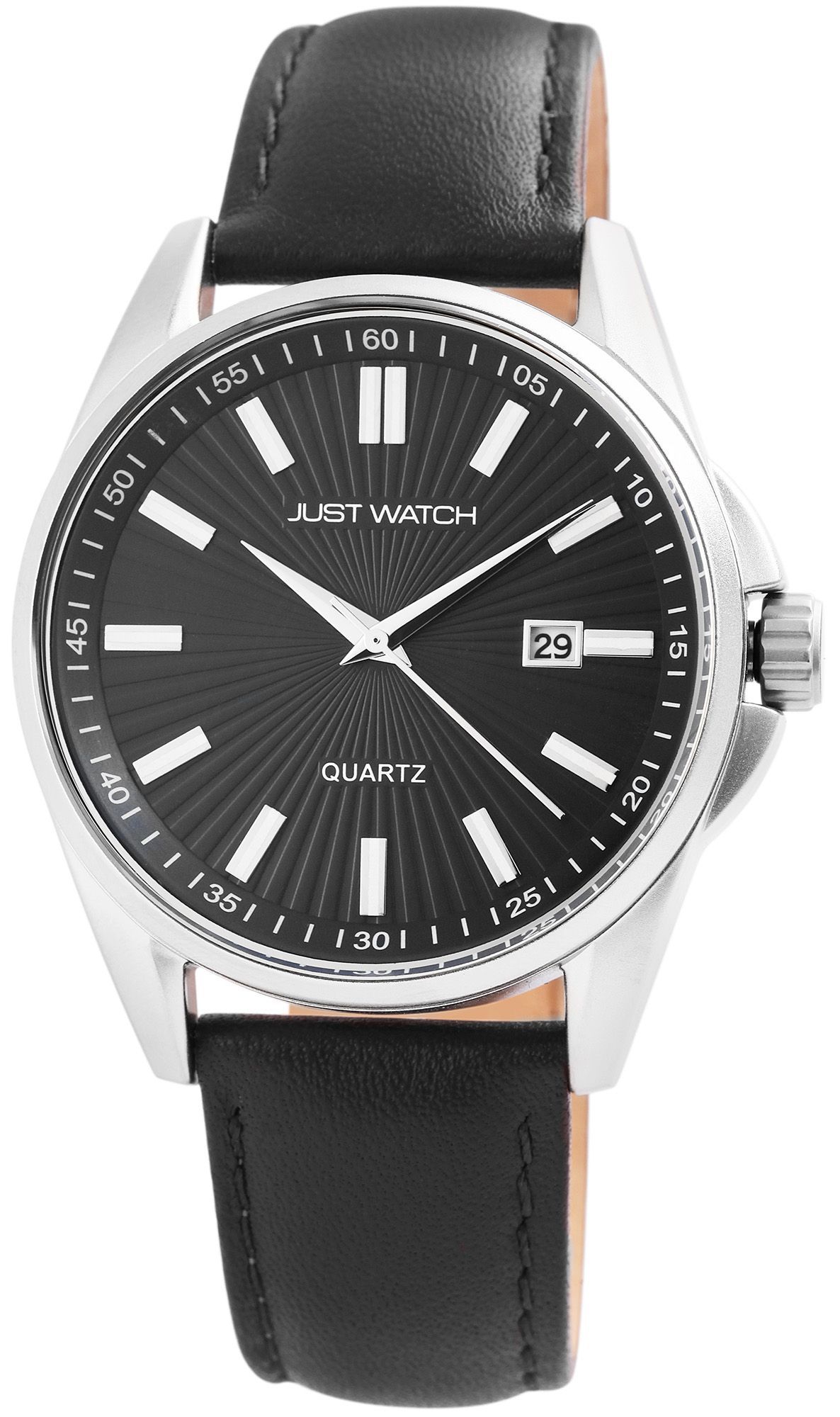 Just Watch Herrenuhr mit Echtlederband