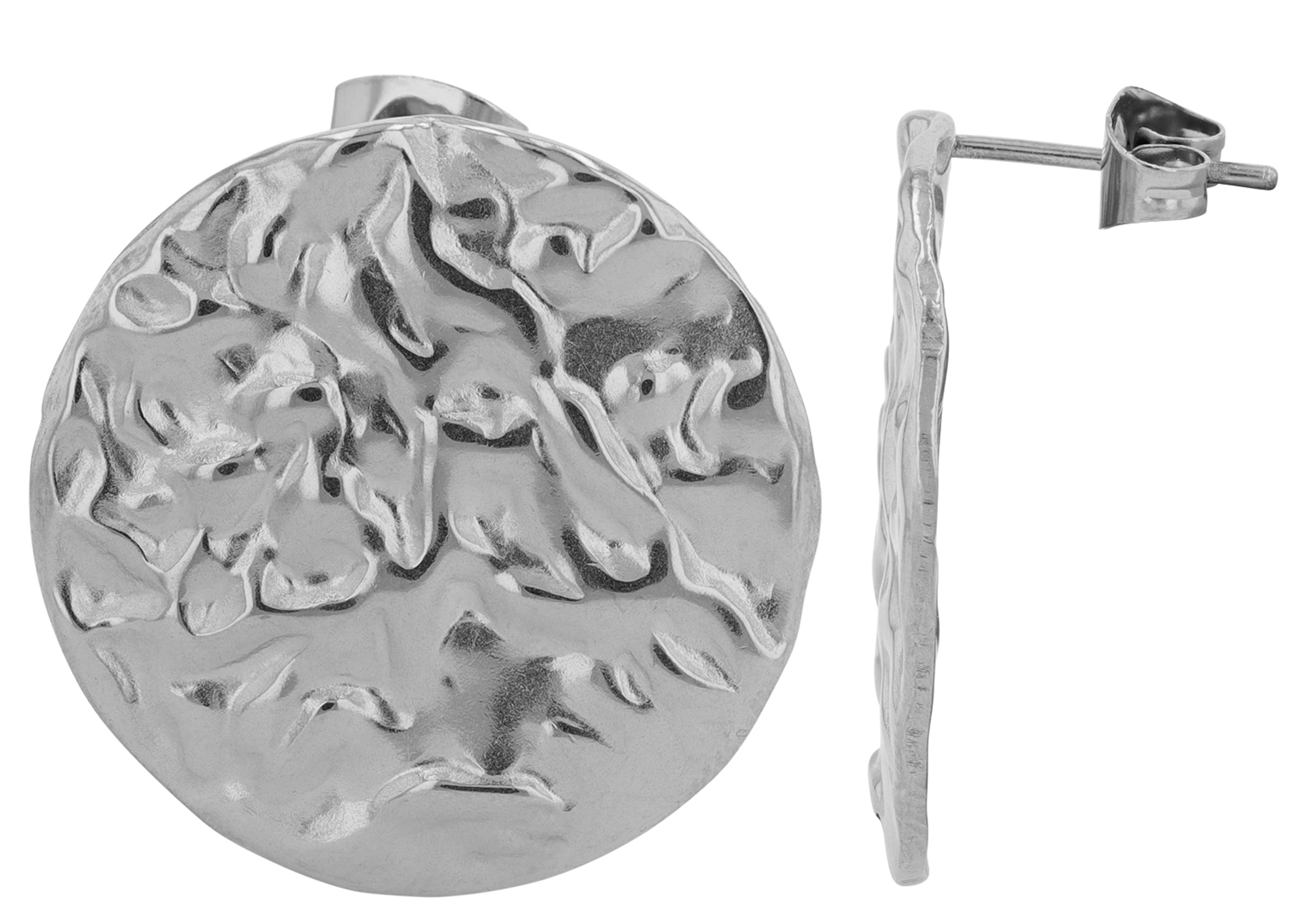 "Franzi" roestvrijstalen oorstekers, statement, zilverkleurig