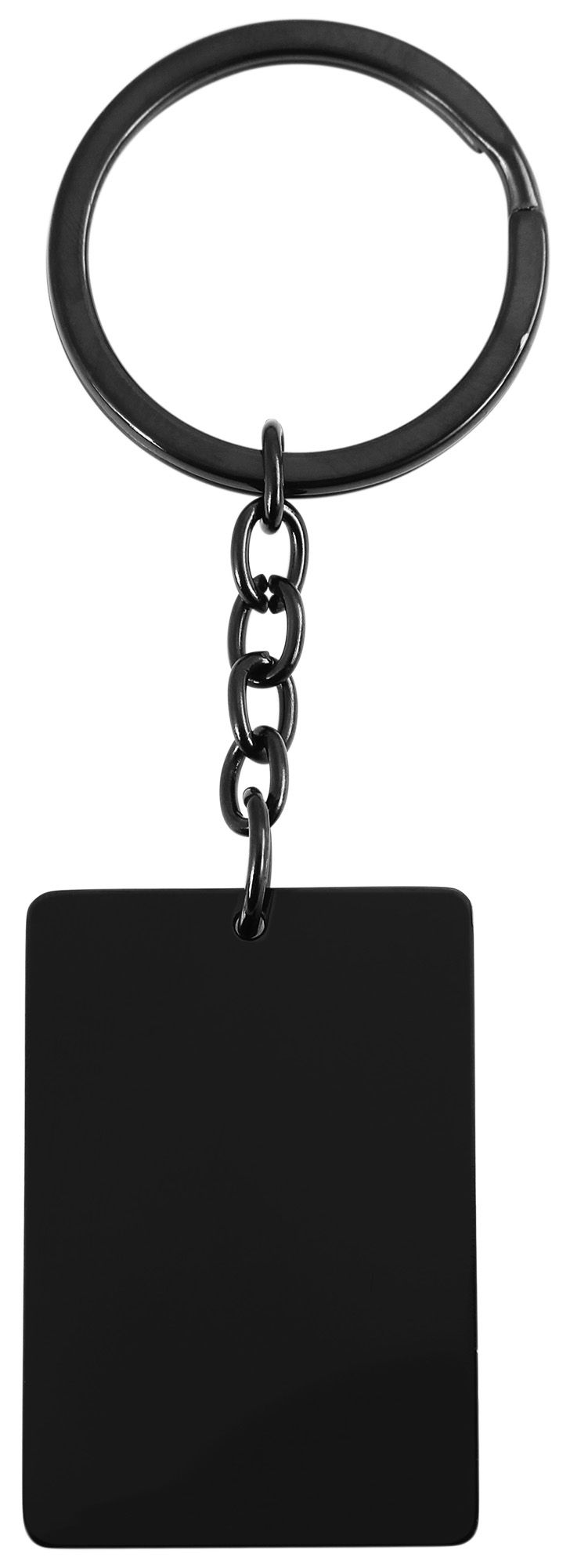 Akzent Edelstahl Schlüsselanhänger mit Gravurplatte, IP black