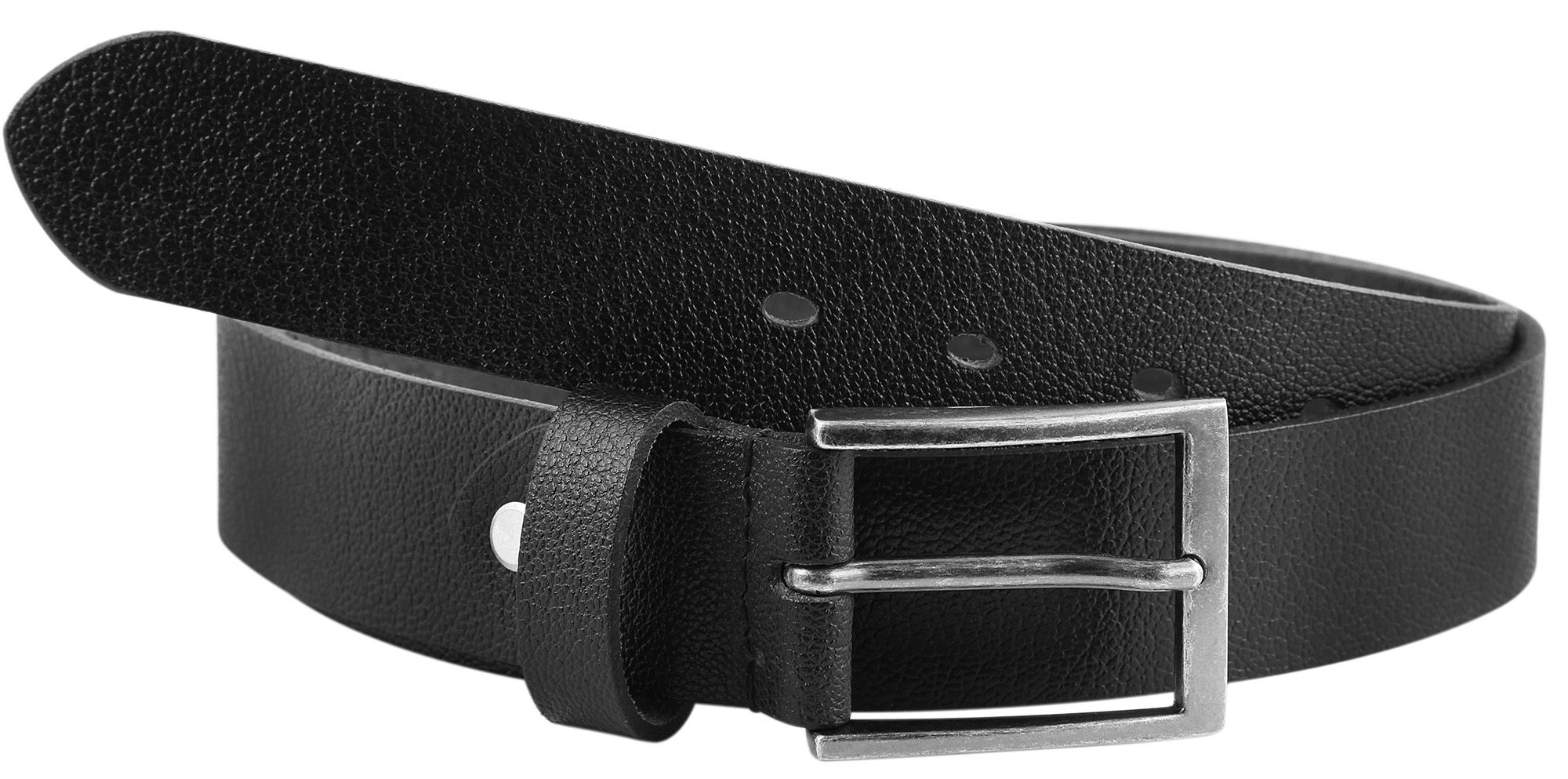 Leonardo Verrelli Echtleder Gürtel, schwarz, kürzbar, Länge 120 cm