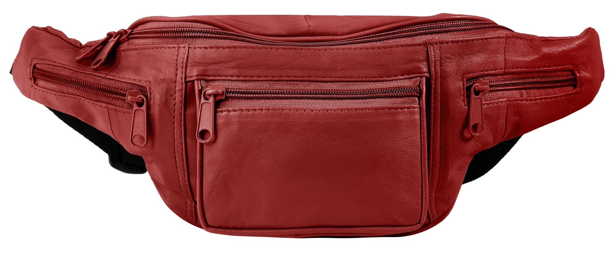 "Shadi", Leonardo Verrelli Hüfttasche aus Echtleder, rot