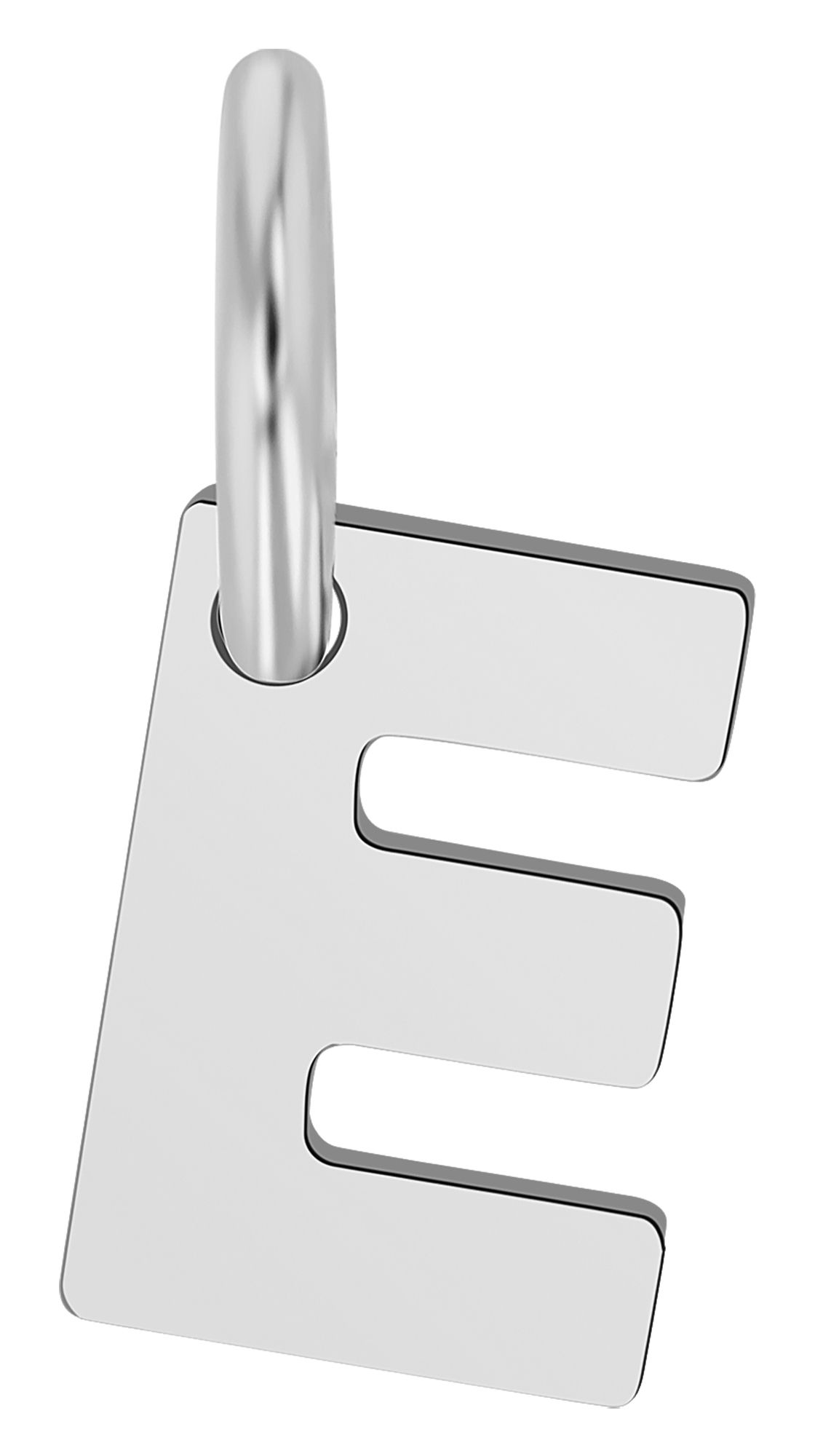 "Feinsil" 925/- Echt Silber Anhänger E, Buchstaben/ Initialien, rhodiniert