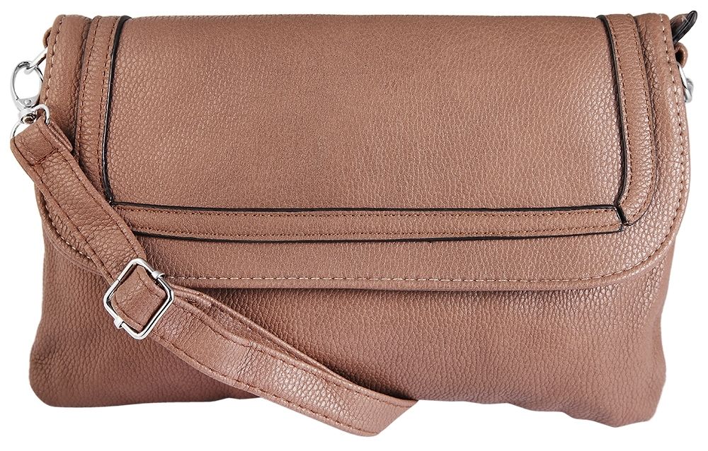 Damen Handtasche aus Lederimitat, Braun